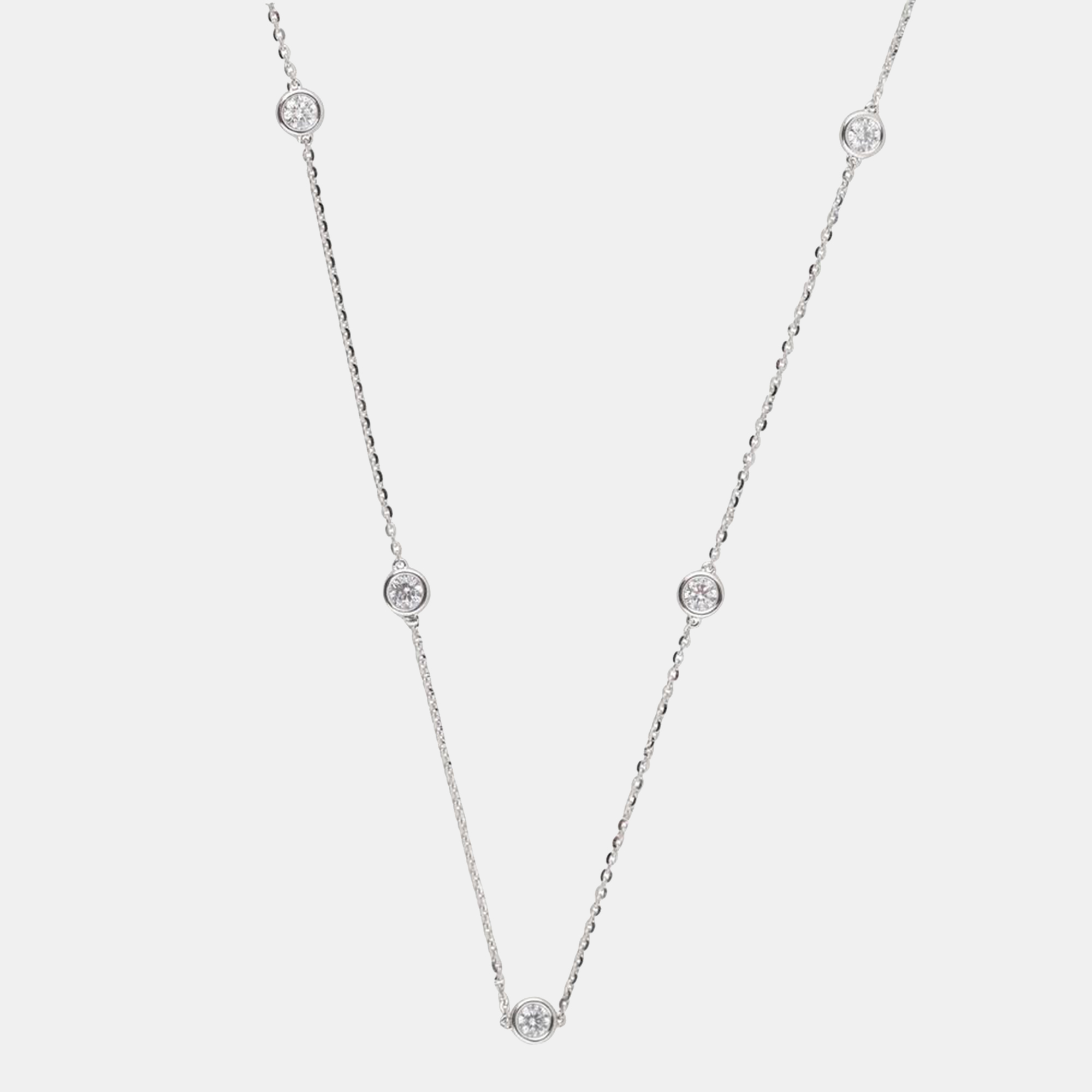 

0.75ct 14k White Gold Lab Grown Diamond Diamond by The Yard Necklace