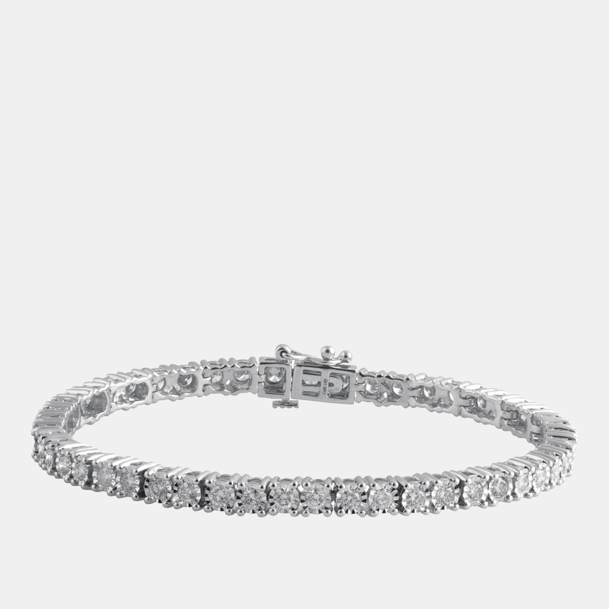 

3.2ct 14k White Gold Lab Grown Diamond Tennis Bracelet
