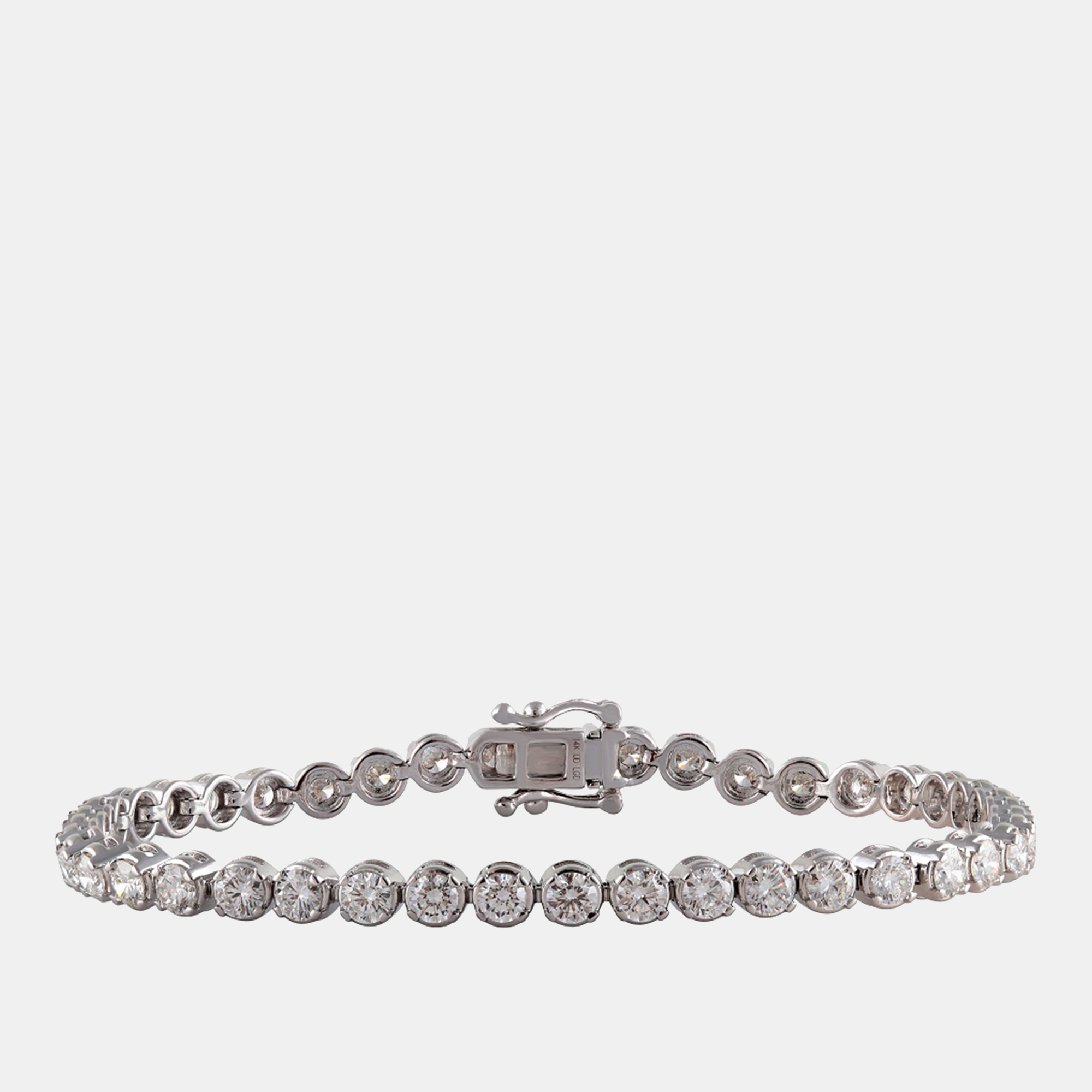 

5.45ct 14k White Gold Lab Grown Diamond Tennis Bracelet