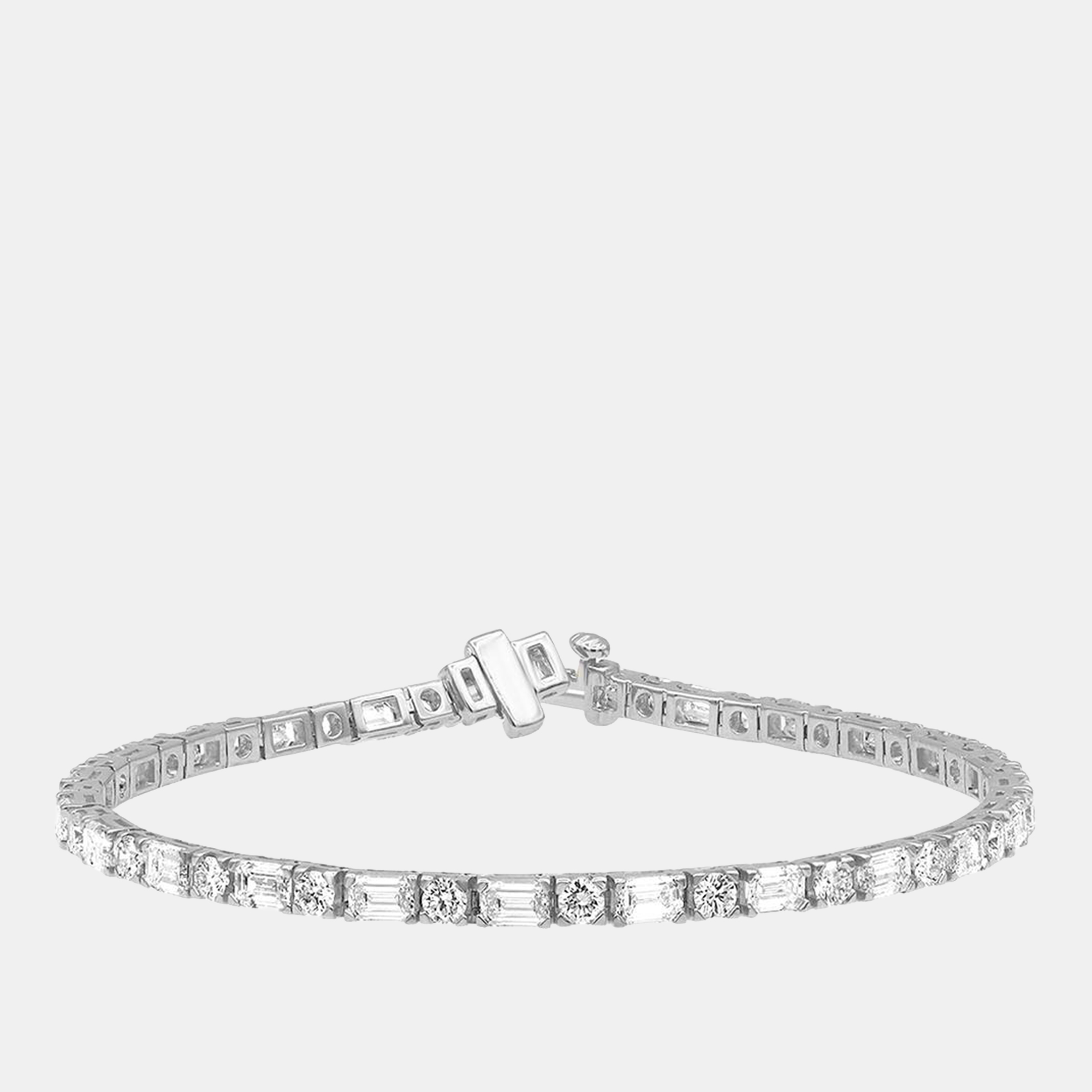 

6.9ct 14k White Gold Lab Grown Diamond Fashion Bracelet