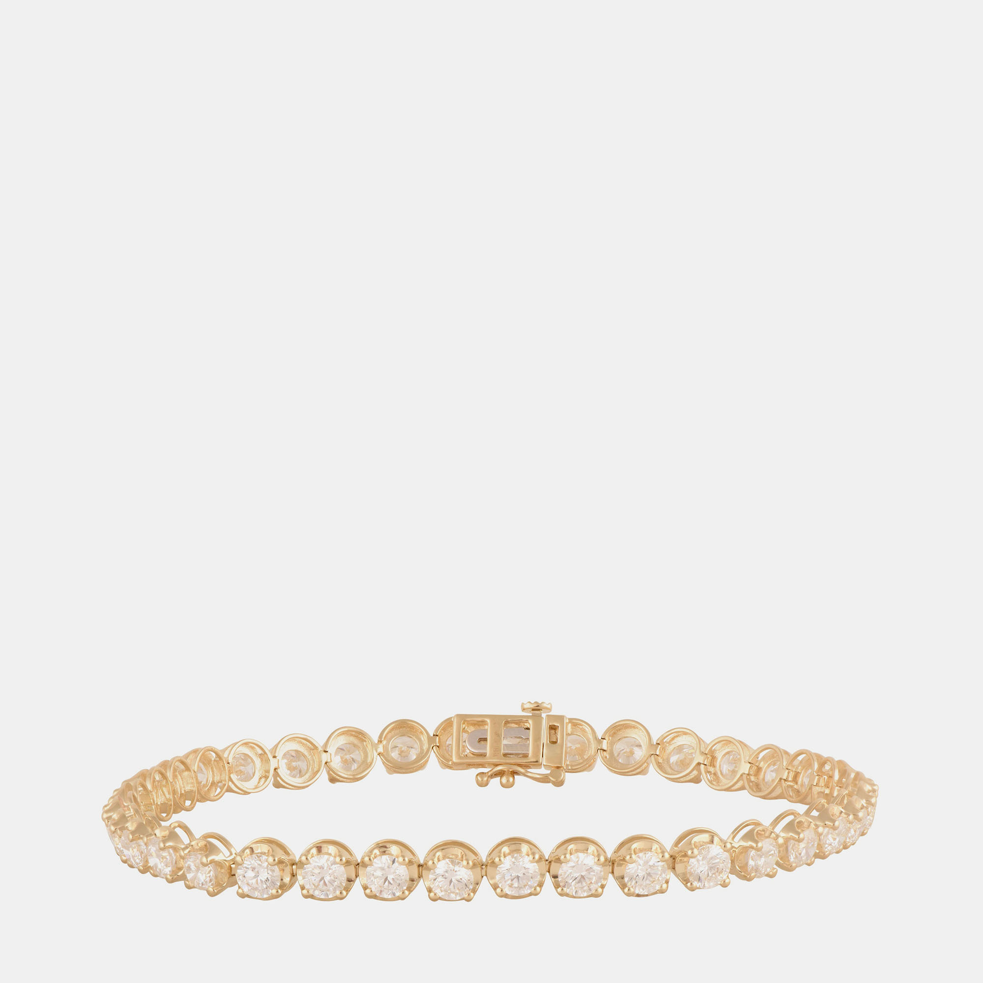 

8.99ct 14k Yellow Gold Lab Grown Diamond Tennis Bracelet