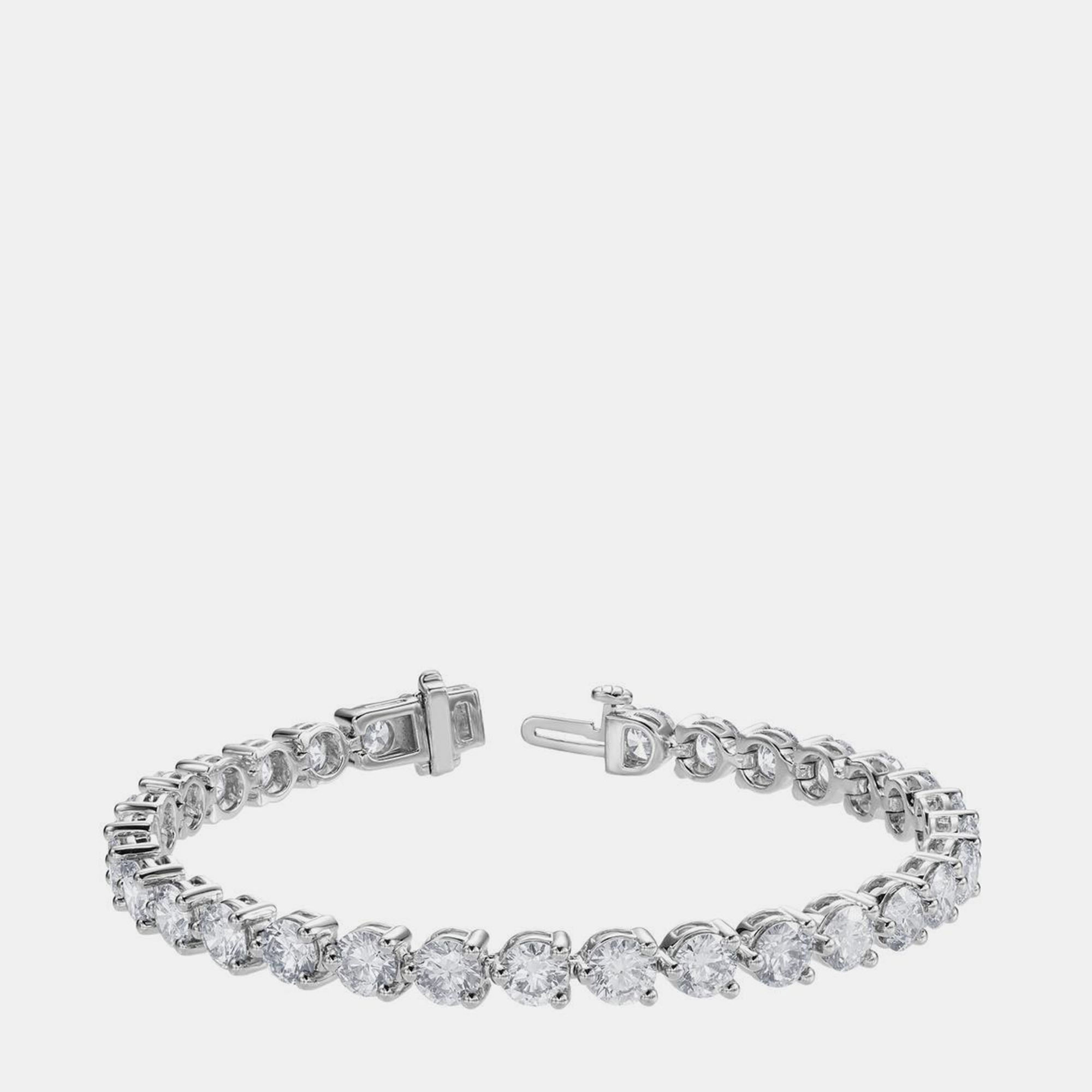 

13ct 14k White Gold Lab Grown Diamond Tennis Bracelet