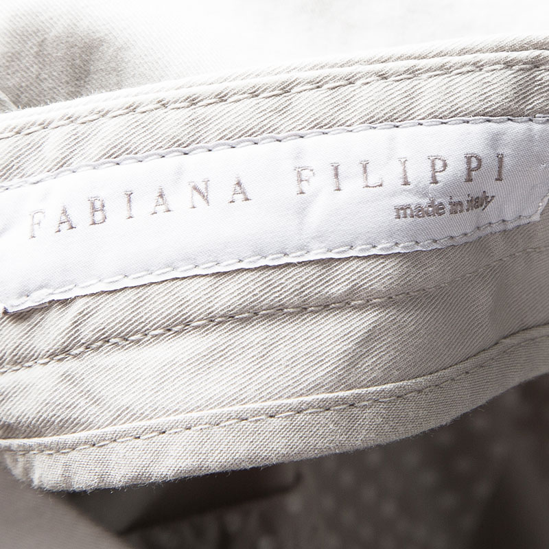 Pre-owned Fabiana Filippi Beige Cargo Pocket Detail Pants Xxs