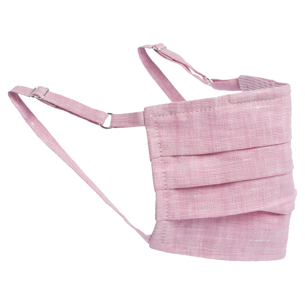 Collars & Cuffs Non-Medical Handmade Blush Pink Linen Face Mask (Available for UAE Customers Only)