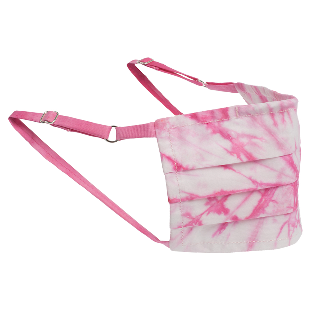 Pre Owned Non-Medical Handmade Pink TieDye Face Mask By Mr. Moudz Collection (Available for UAE Customers Only)