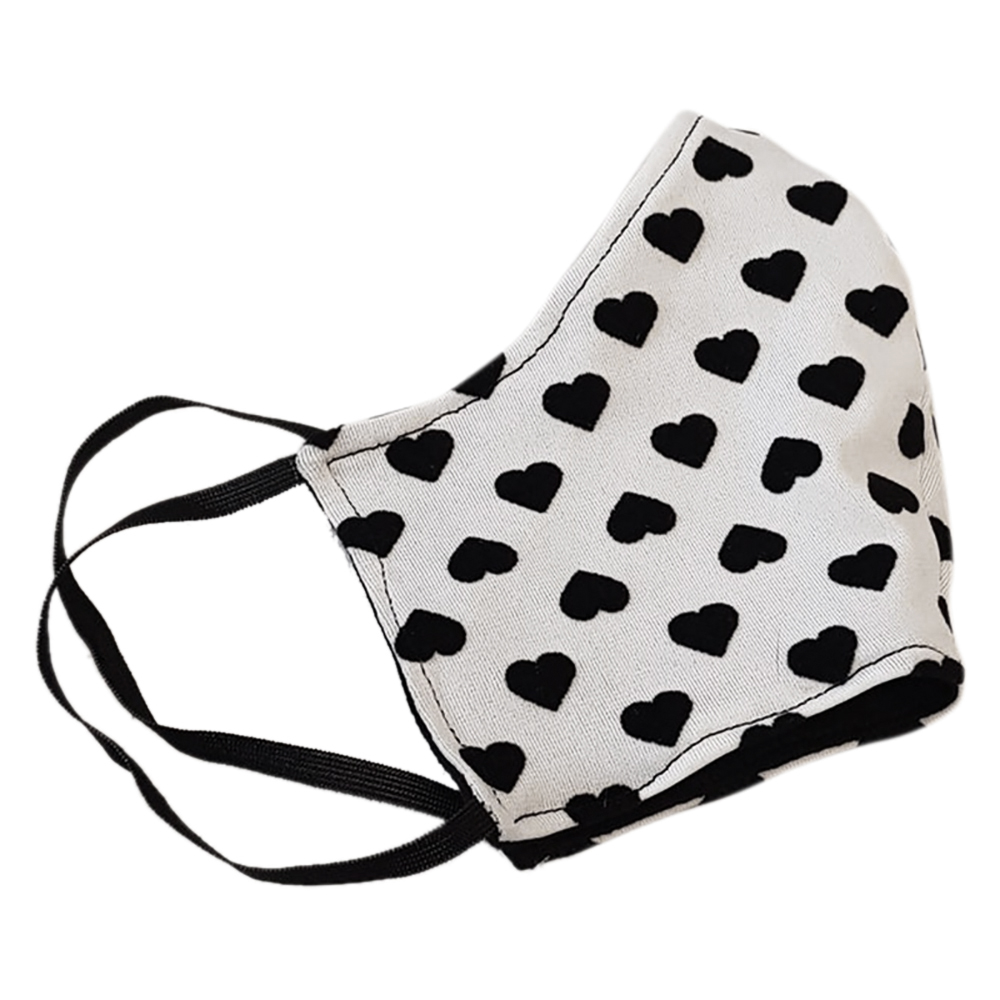 

Non-Medical Handmade White Heart Printed Cotton Face Mask - Pack Of 5 (Available for UAE Customers Only)