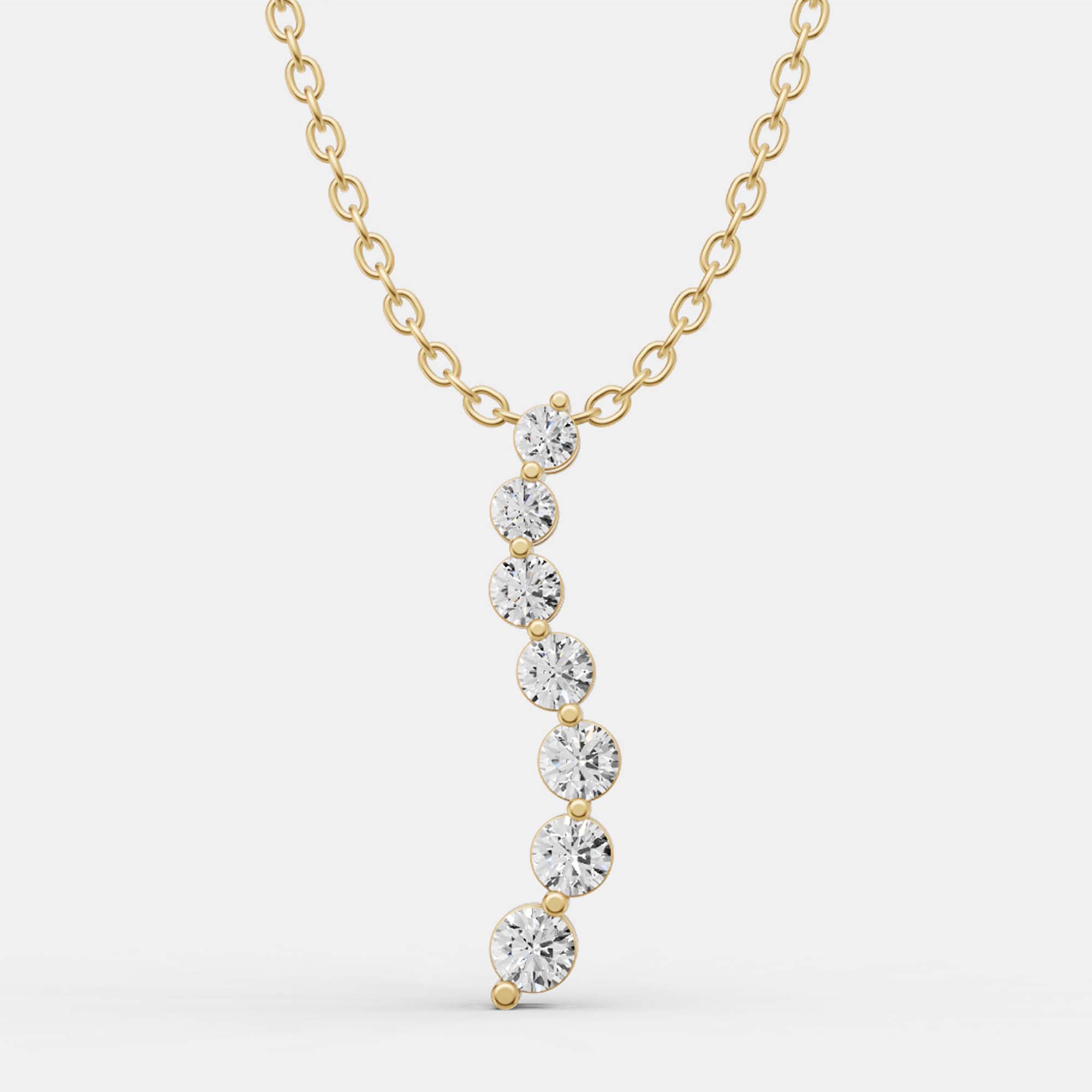 

14K Yellow Gold Lab Grown Diamond Journey Pendant (1.50 Ct)