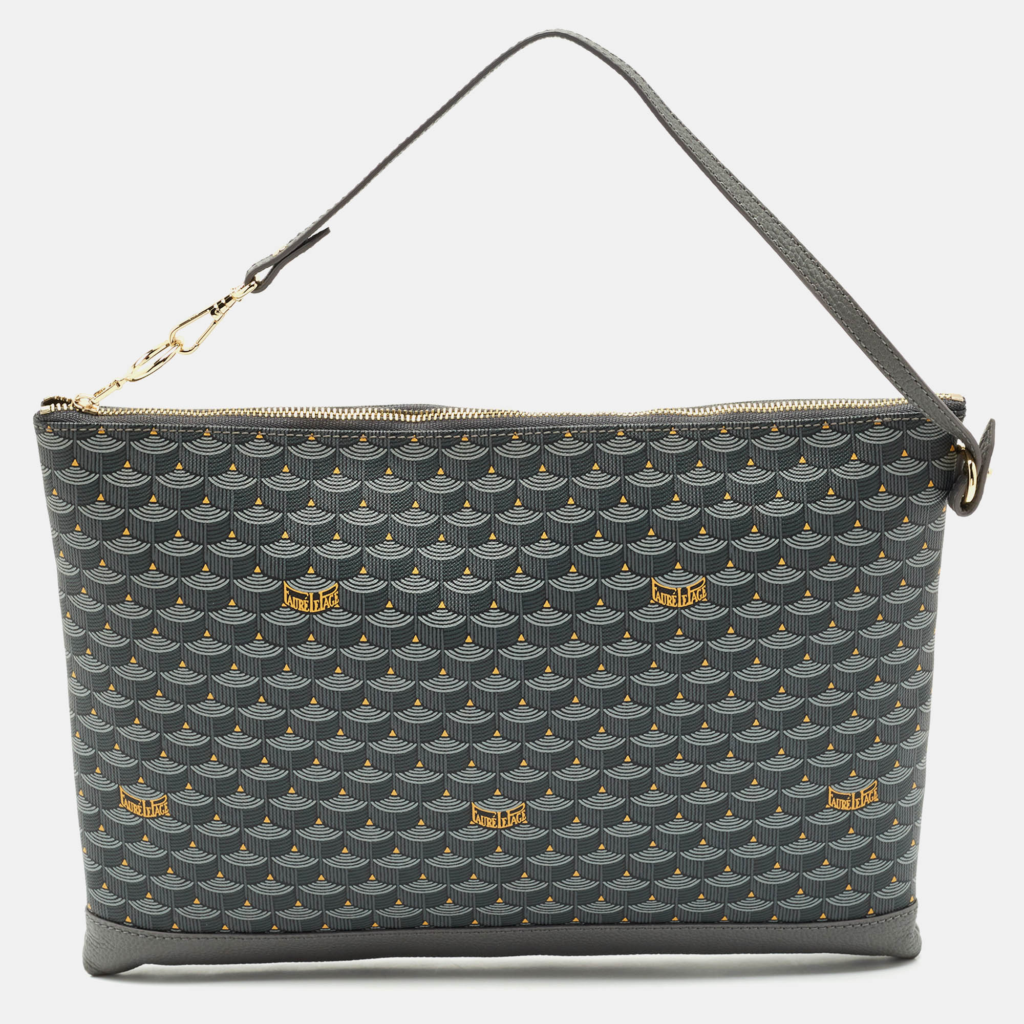 

Faure Le Page Grey Scale Coated Canvas Pochette Zip 33