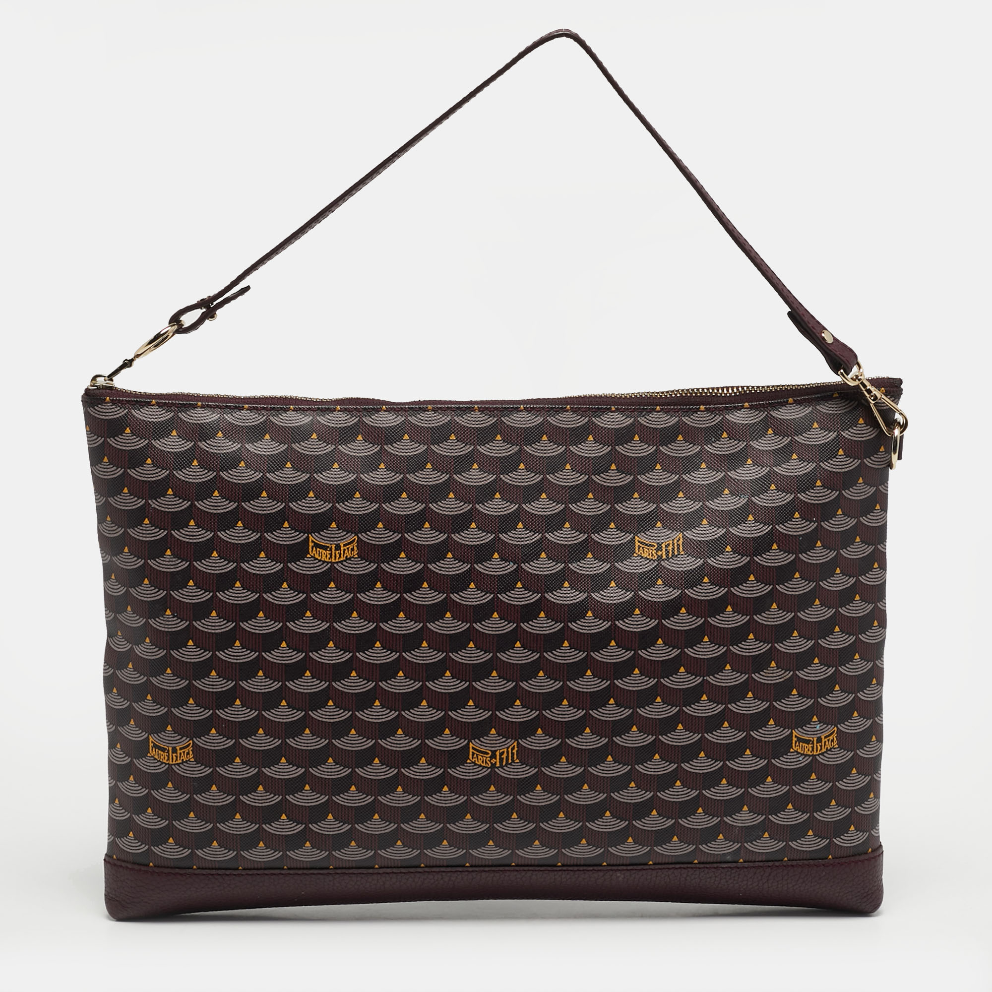 

Faure Le Page Ivress Red Coated Canvas Pochette Zip 33, Burgundy