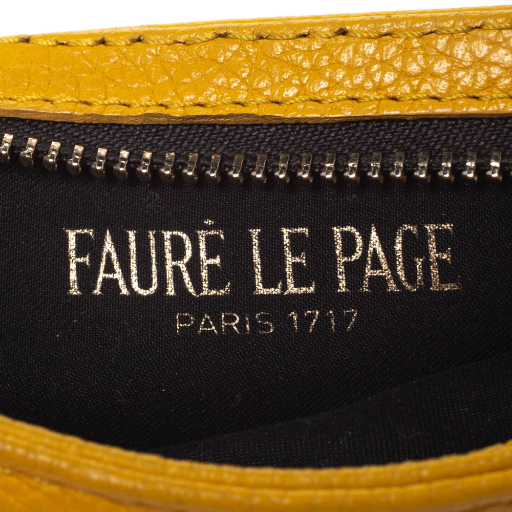 Faure Le Page Yellow Coated Canvas Calibre 22 Wristlet Pouch Faure Le Page