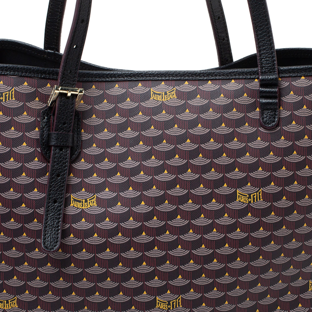 Fauré Le Page Burgundy Monogram Canvas and Leather Daily Battle