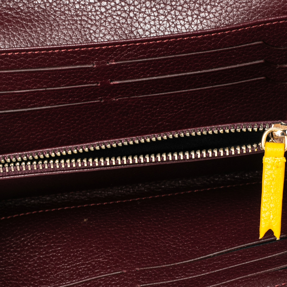 

Faure Le Page Burgundy Coated Canvas and Leather Continental Wallet