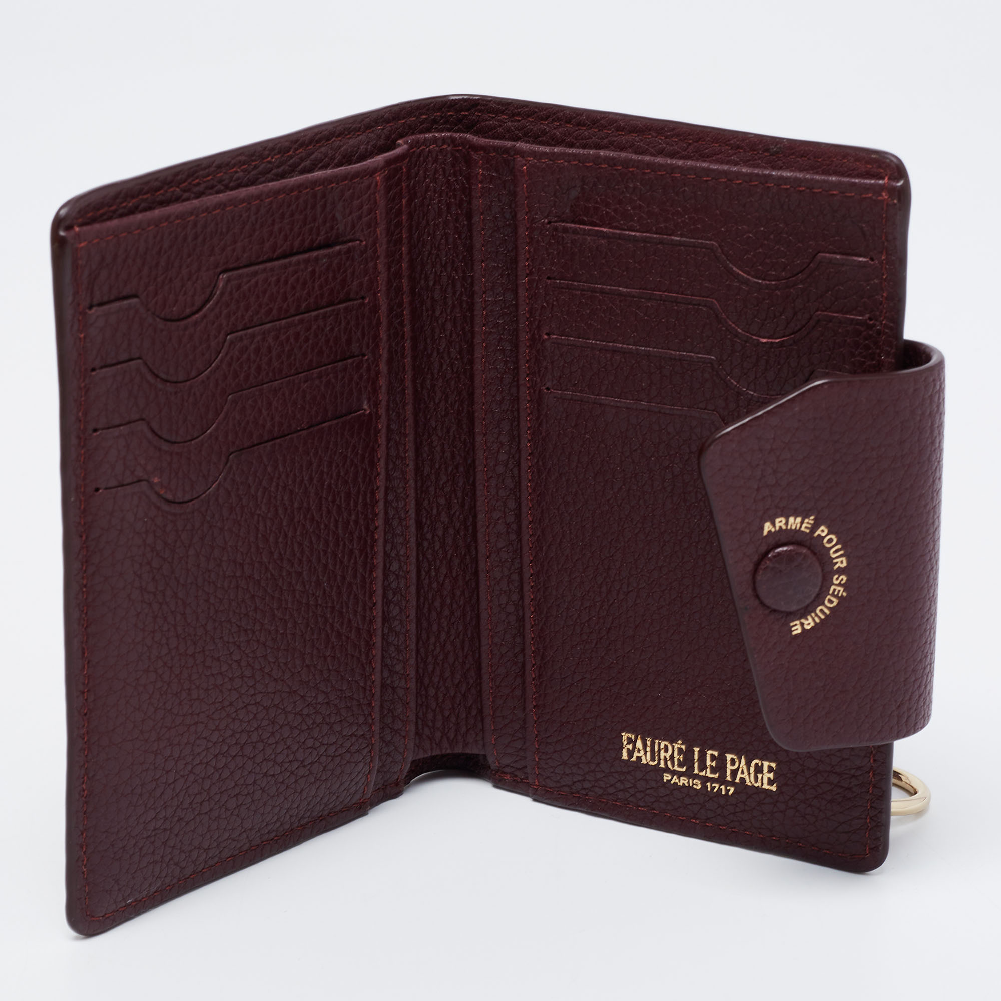 

Faure Le Page Burgundy Coated Canvas and Leather Calibre Bifold Wallet