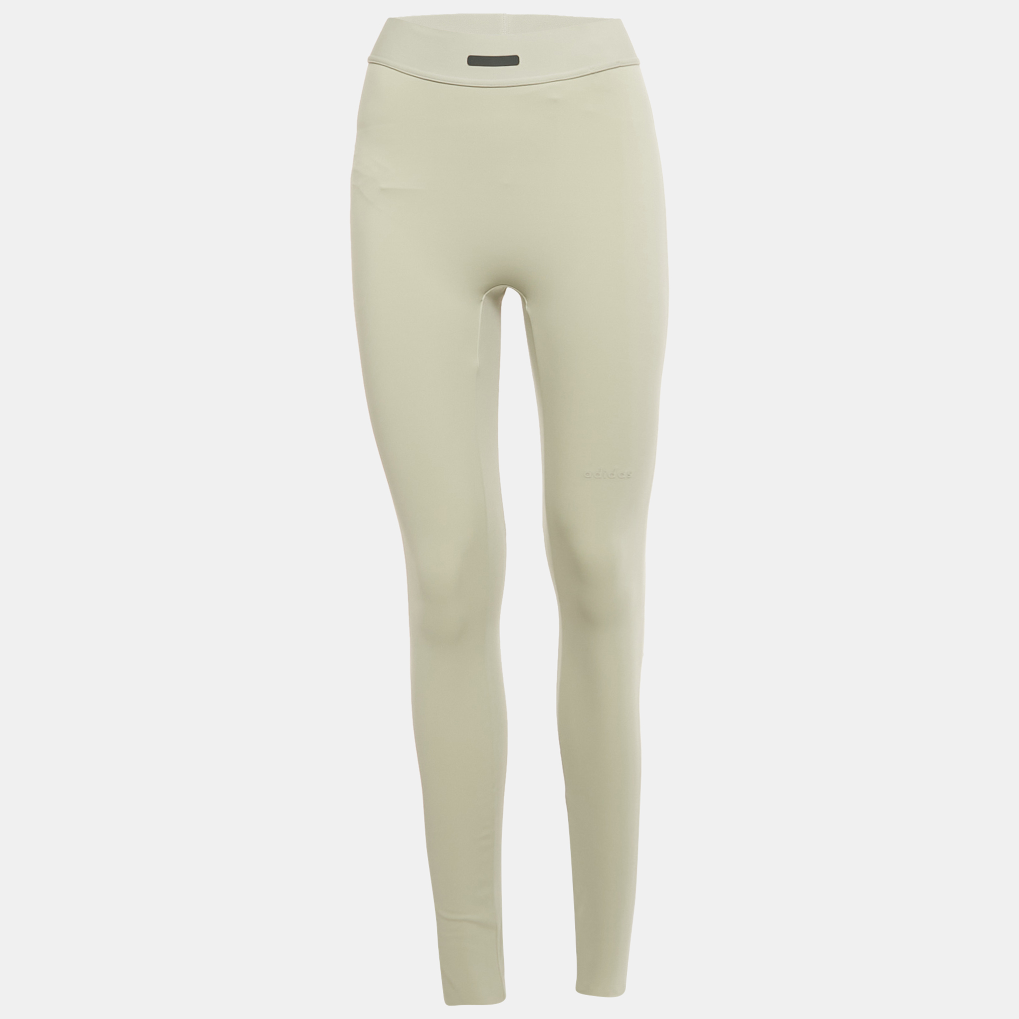 Pre-owned Fear Of God X Adidas Light Green Jersey Athletic Tights S