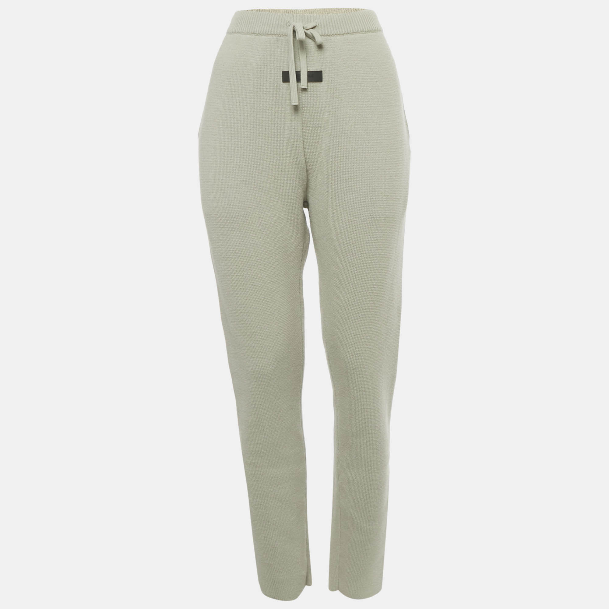 Pre-owned Fear Of God Essentials  Green Milano Knit Sweatpants S