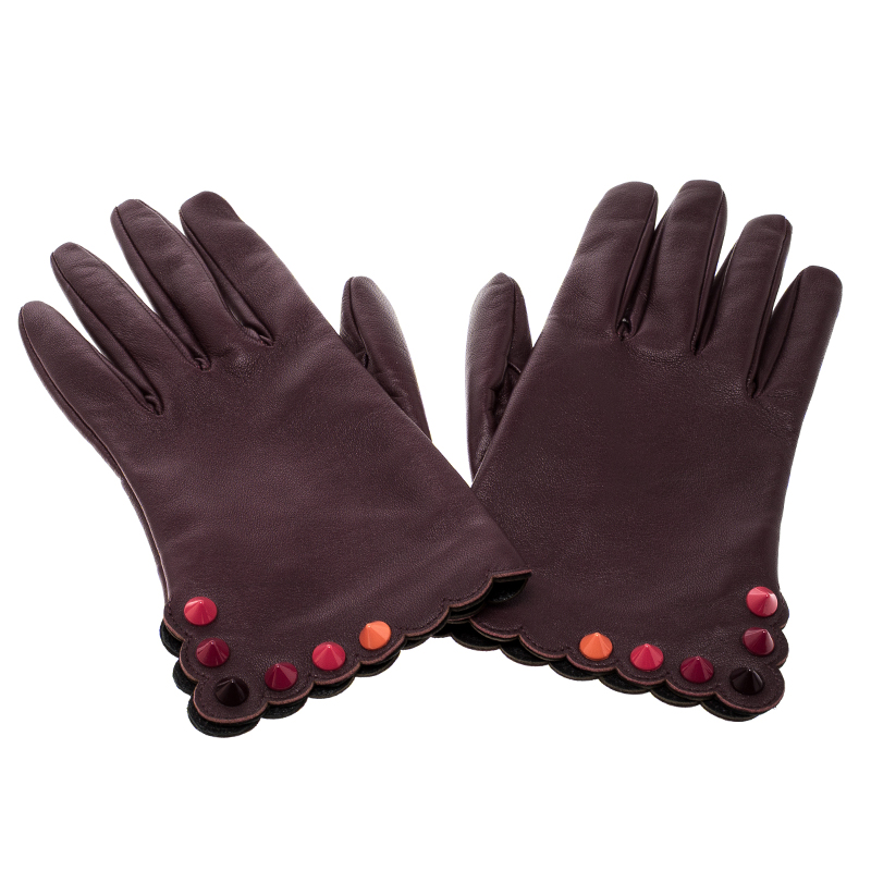 womens burgundy gloves