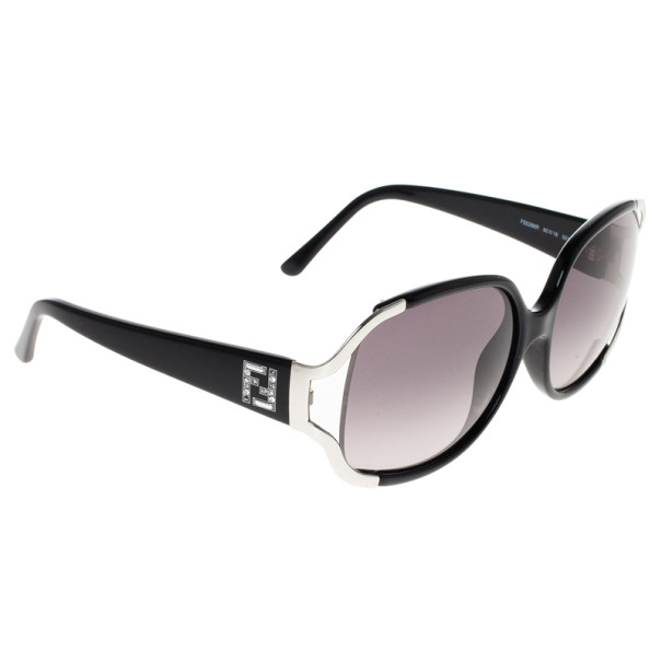 Pre Owned Fendi 5266 Square Brown Sunglasses