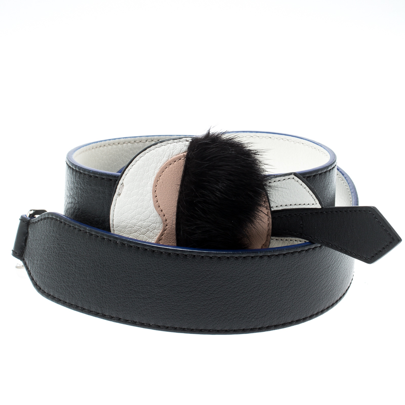 

Fendi Black Leather Karlito Bag Strap