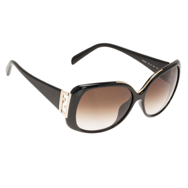 Pre Owned Fendi Black FS5290 Square Sunglasses