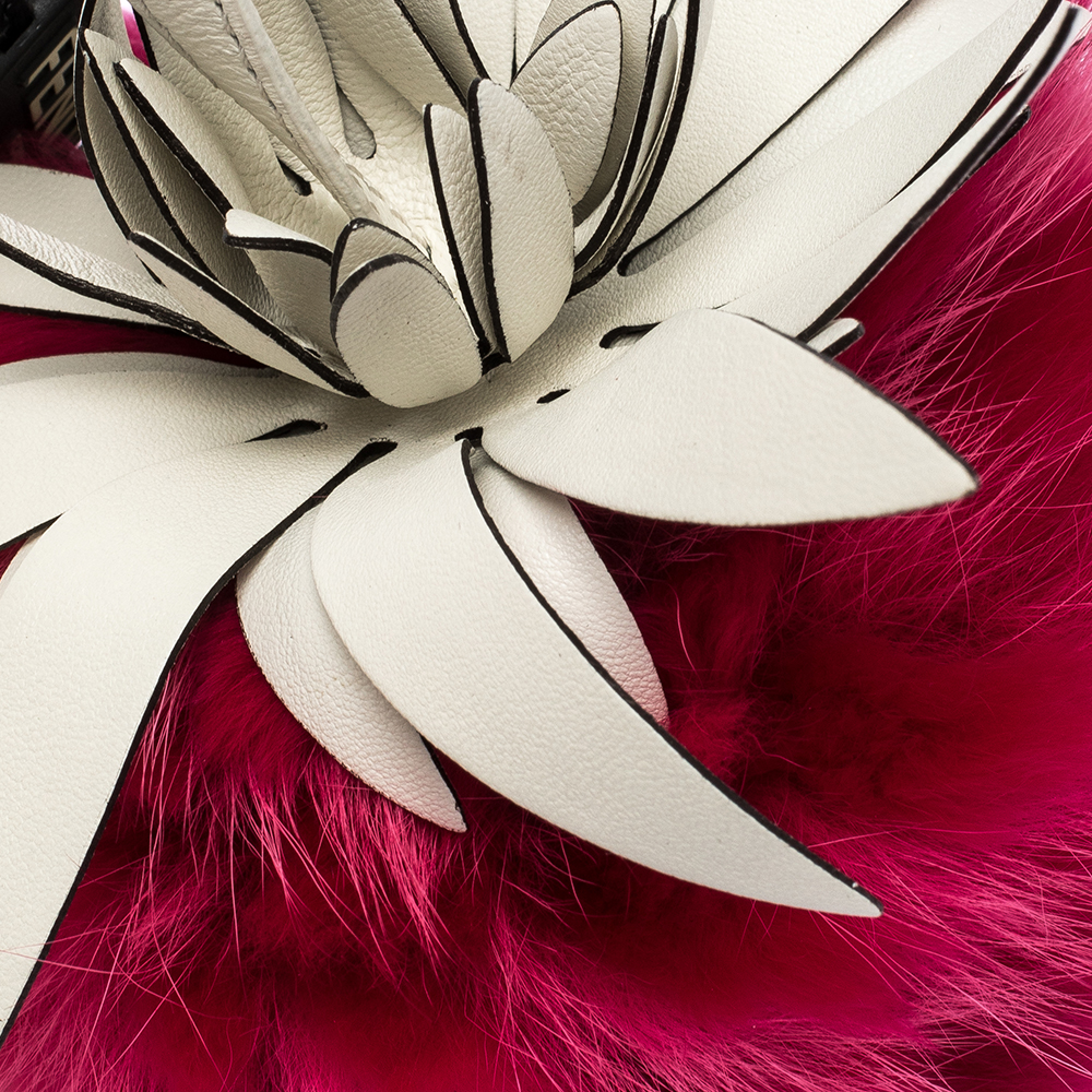

Fendi Pink/White Fox, Rabbit Fur and Leather Fruits Bag Charm