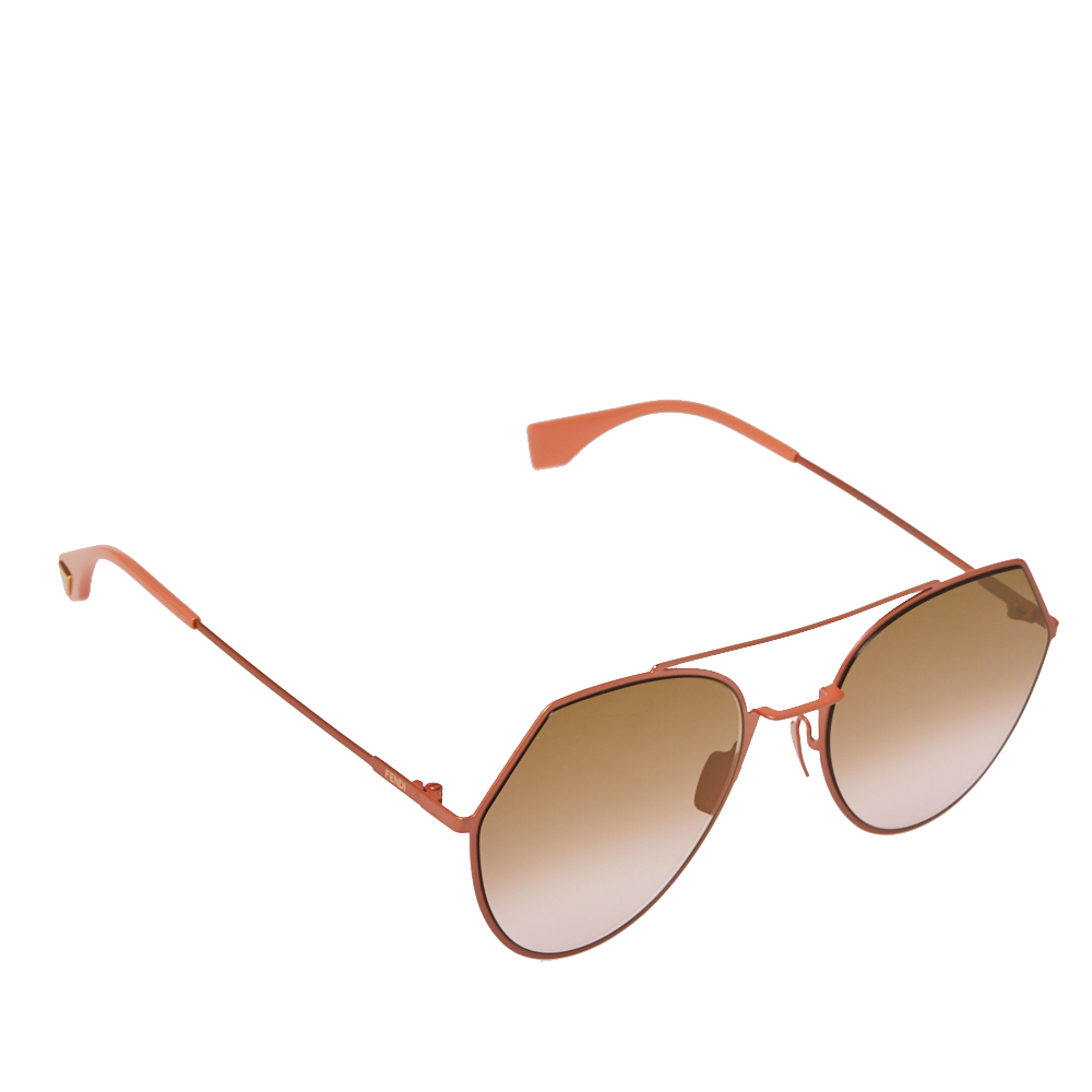 Fendi - Eyeline - Aviator Sunglasses - Peach - Sunglasses - Fendi