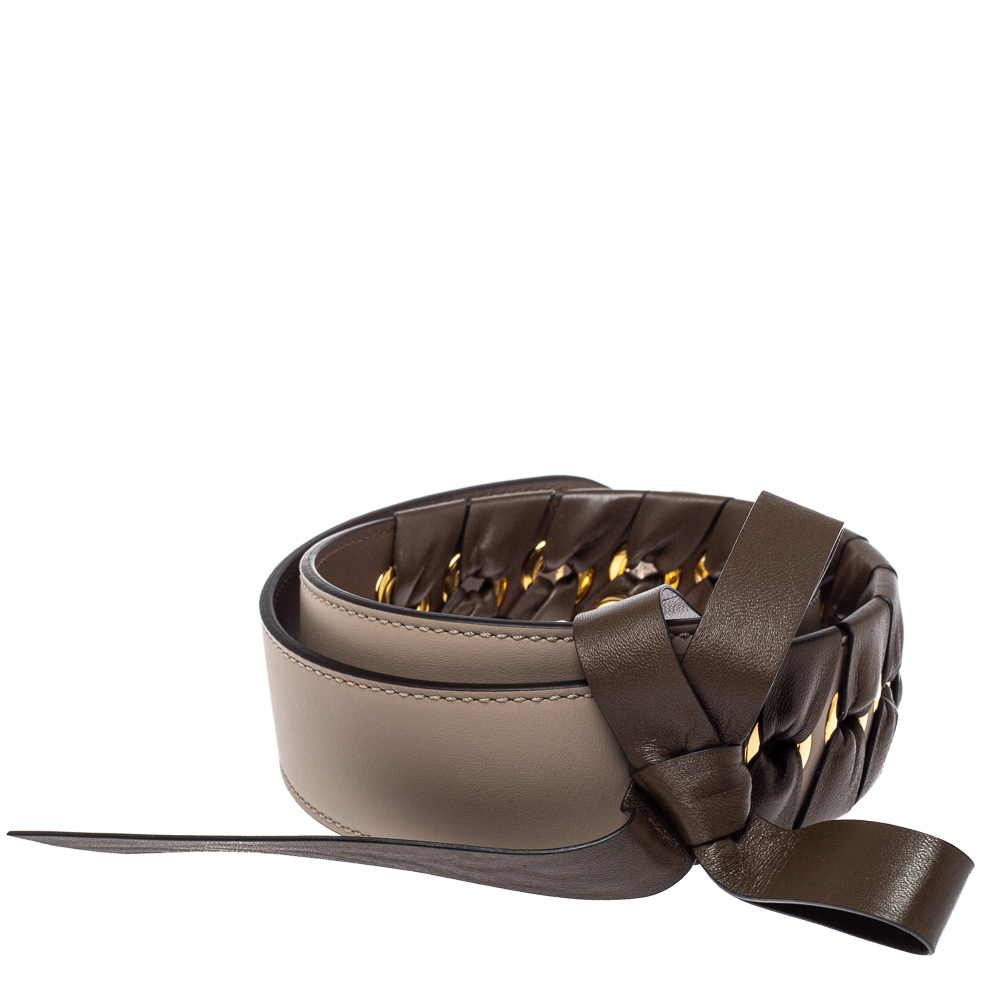 

Fendi Brown Leather Bow Strap You Shoulder Bag Strap