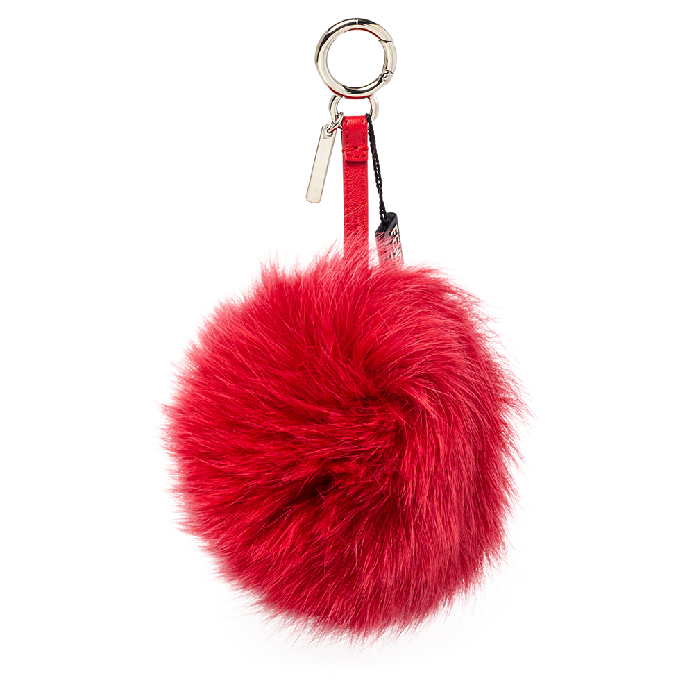 

Fendi Red Fox Fur Letter A Bag Charm