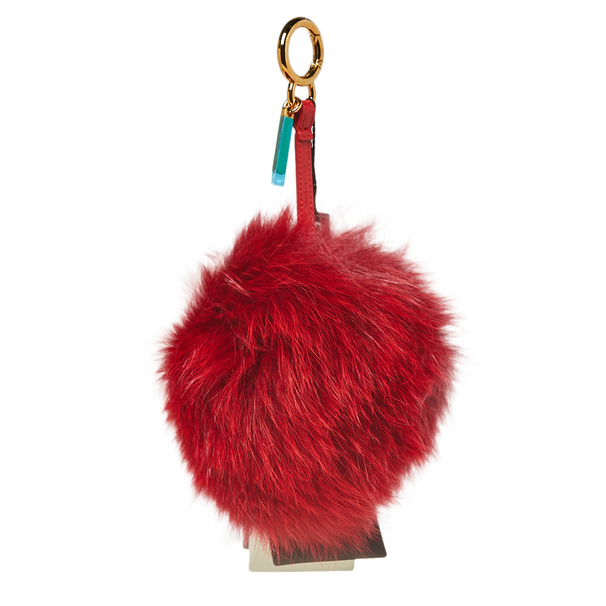 

Fendi Red & Pink Fox Fur Pom Pom Bag Charm