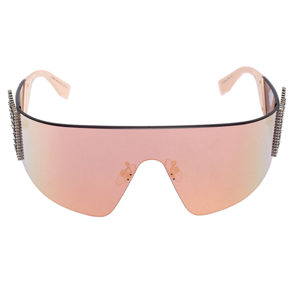 

Fendi Pink Acetate FF 0382/S Mirror Shield Sunglasses