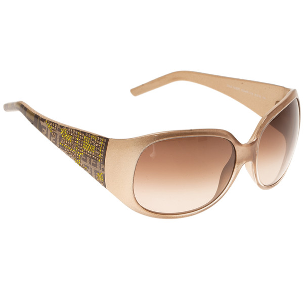 مملوكة مسبقًا Fendi Brown FS440 Limited Edition Embellished Sunglasses