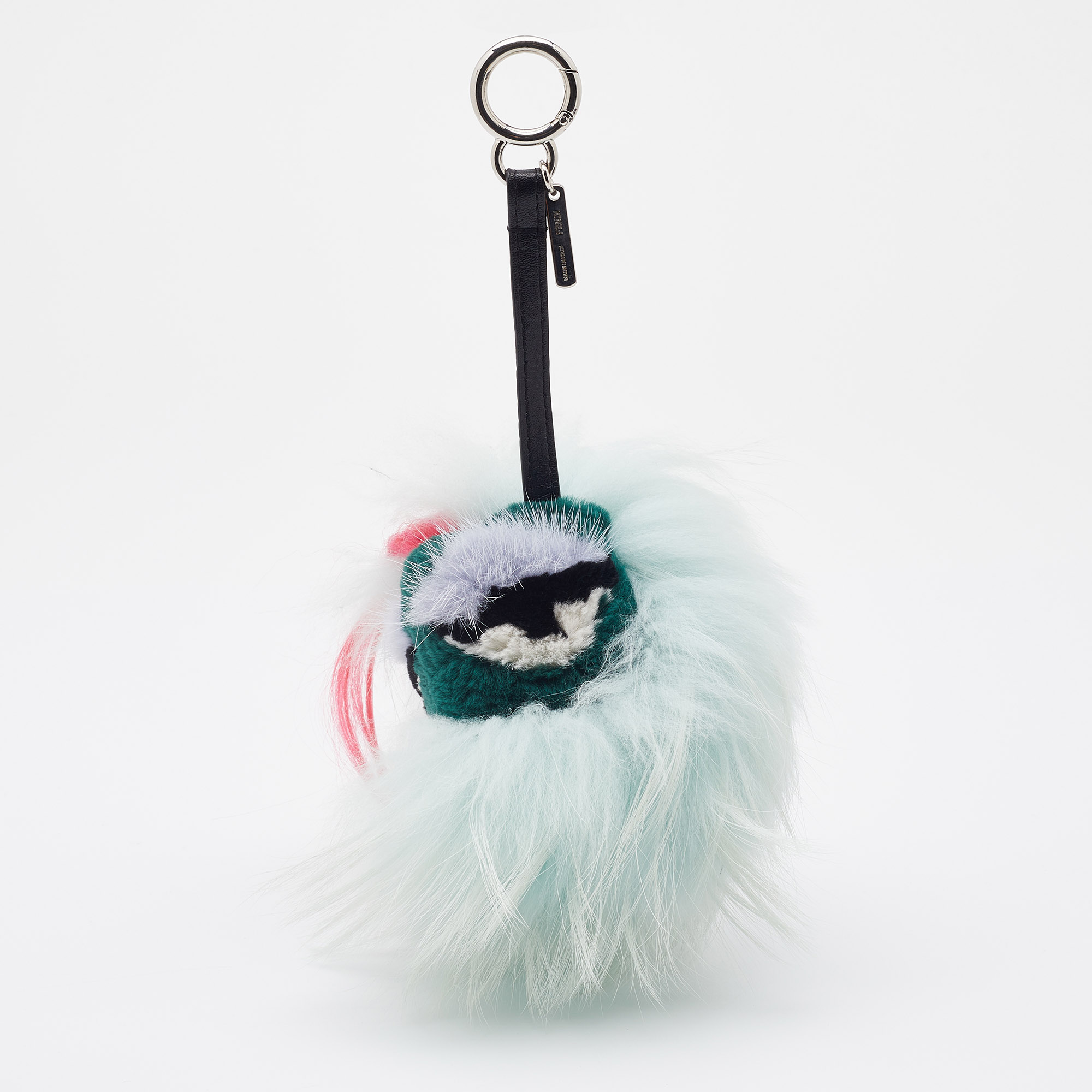 Pre-owned Fendi Multicolor Fur And Leather Dawny Monster Bug Bag Charm