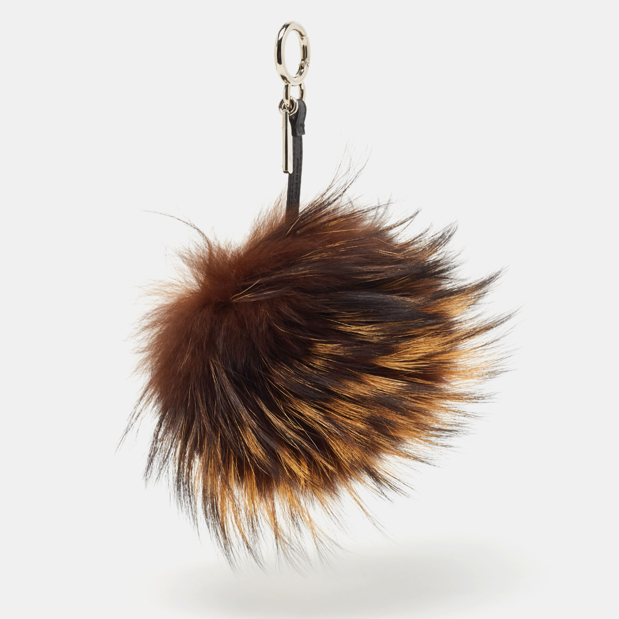 

Fendi Brown/Black Mink/Rabbit Fur Furebel Bag Bugs Bag Charm