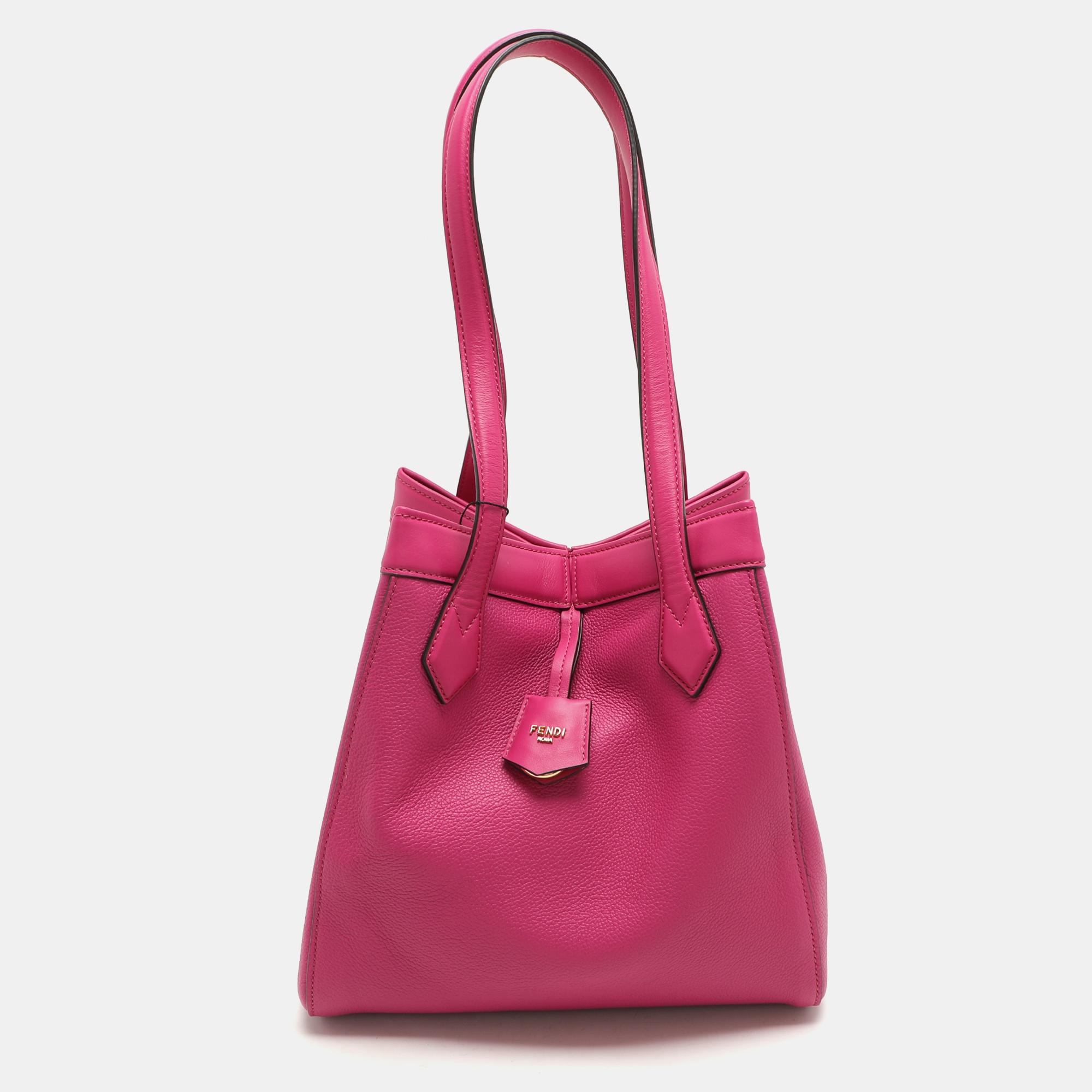 

Fendi Fuchsia Leather  Origami Tote, Pink