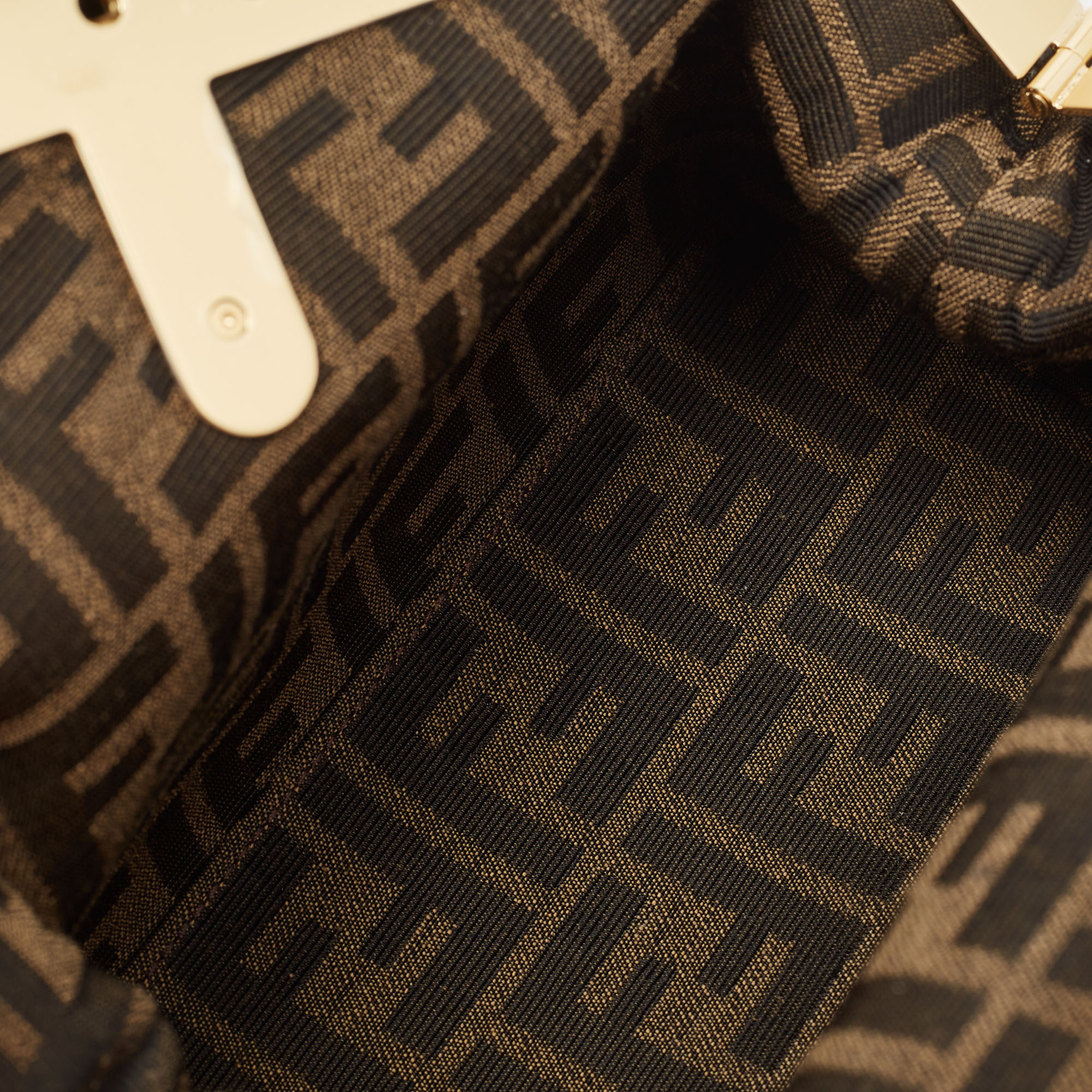 Fendi Brown Python Small Fendi First Clutch 