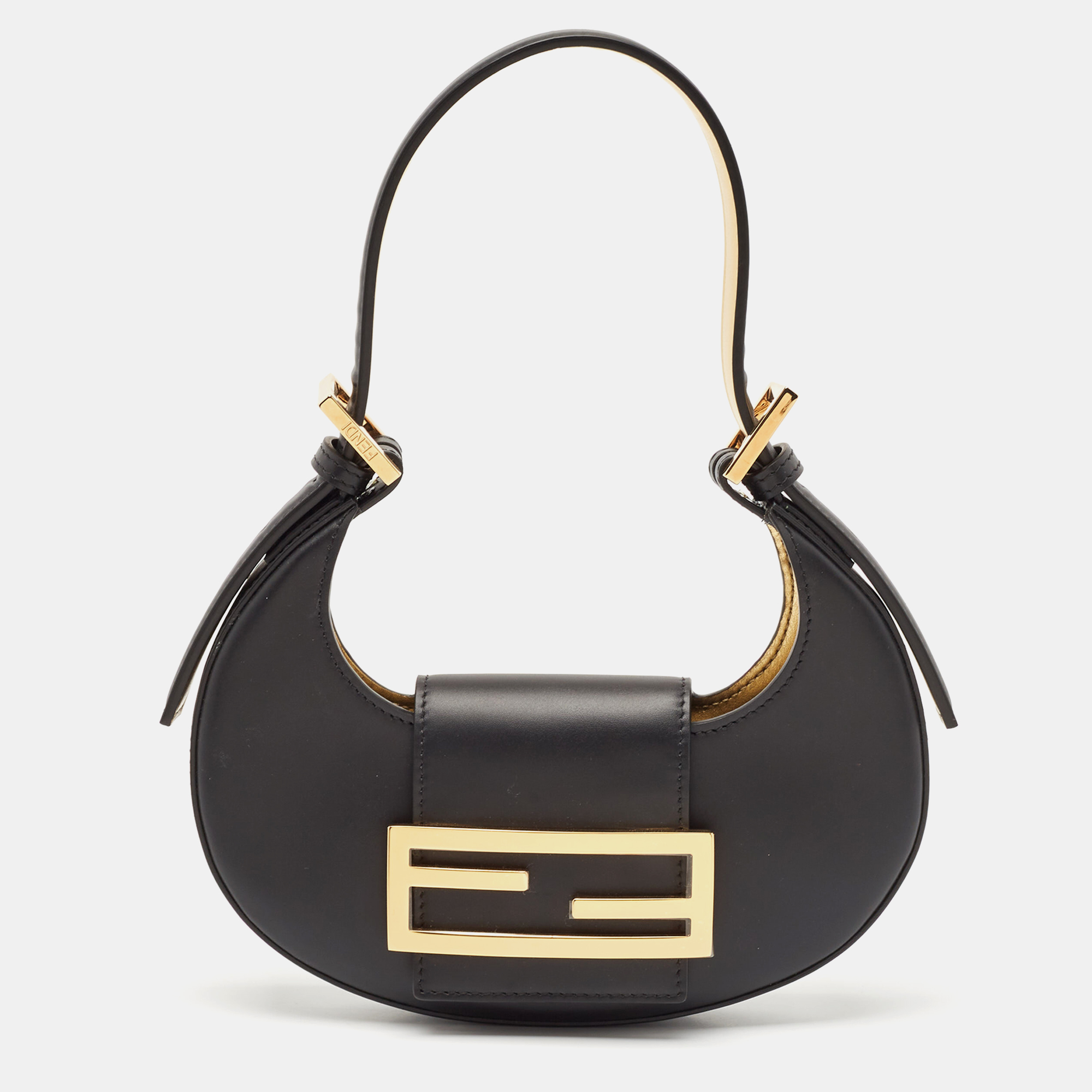 

Fendi Black Leather Mini Cookie Hobo