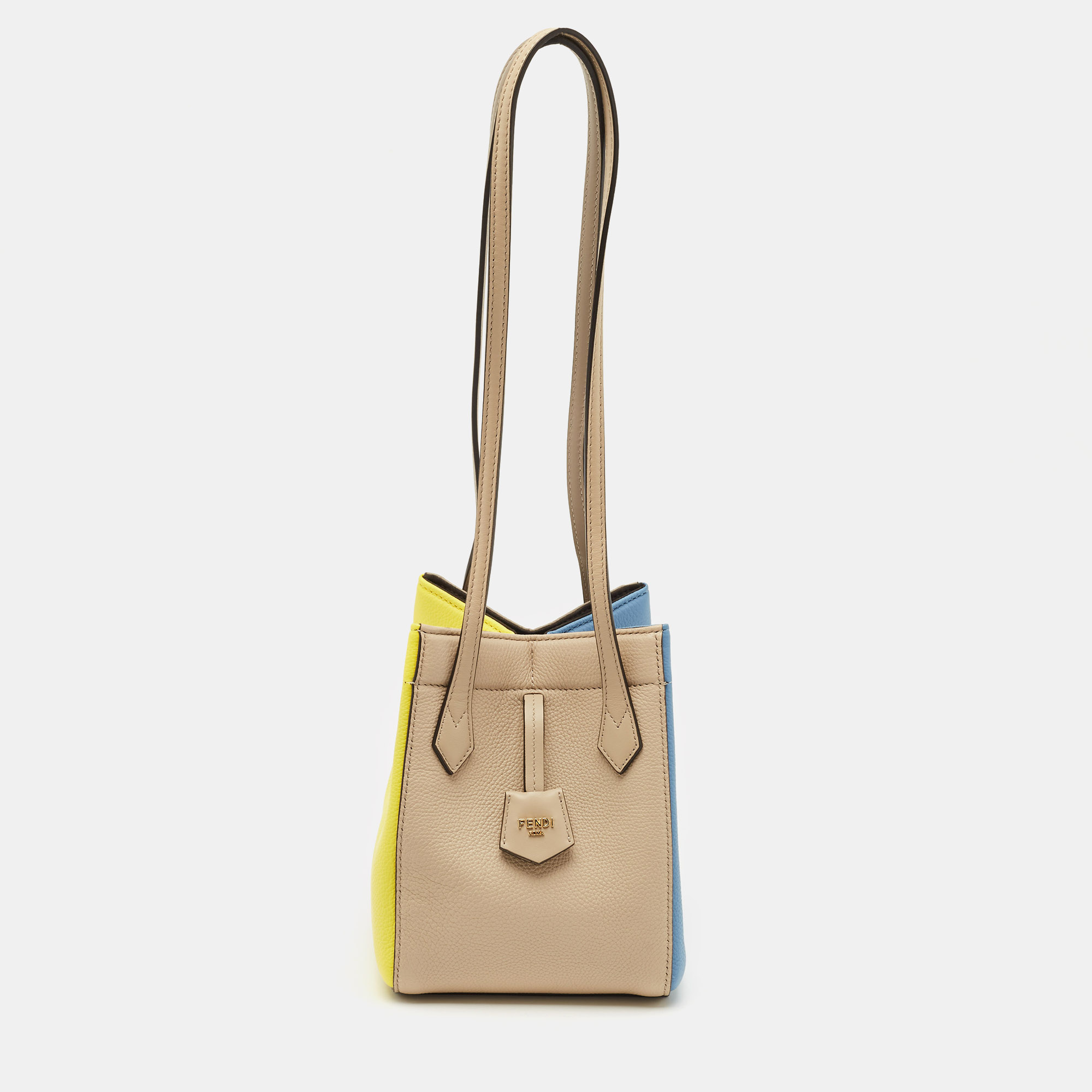 

Fendi Tricolor Leather Mini Origami Bag, Multicolor