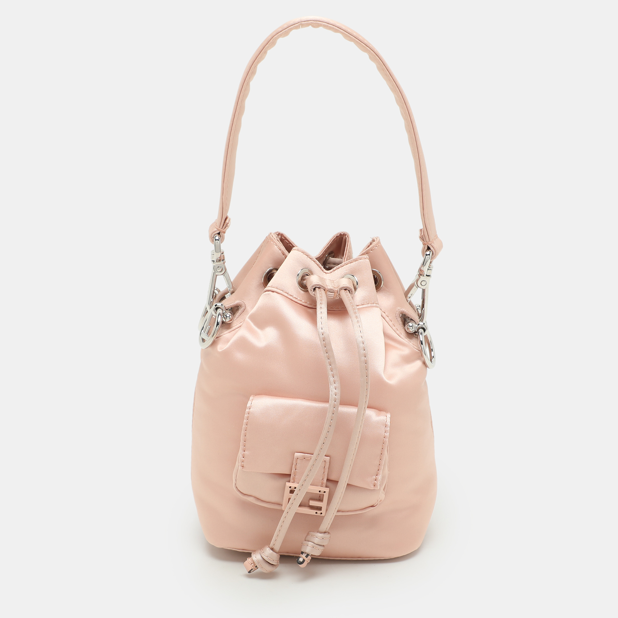 

Fendi Baby Pink Nylon Mini Mon Tresor Bucket Bag