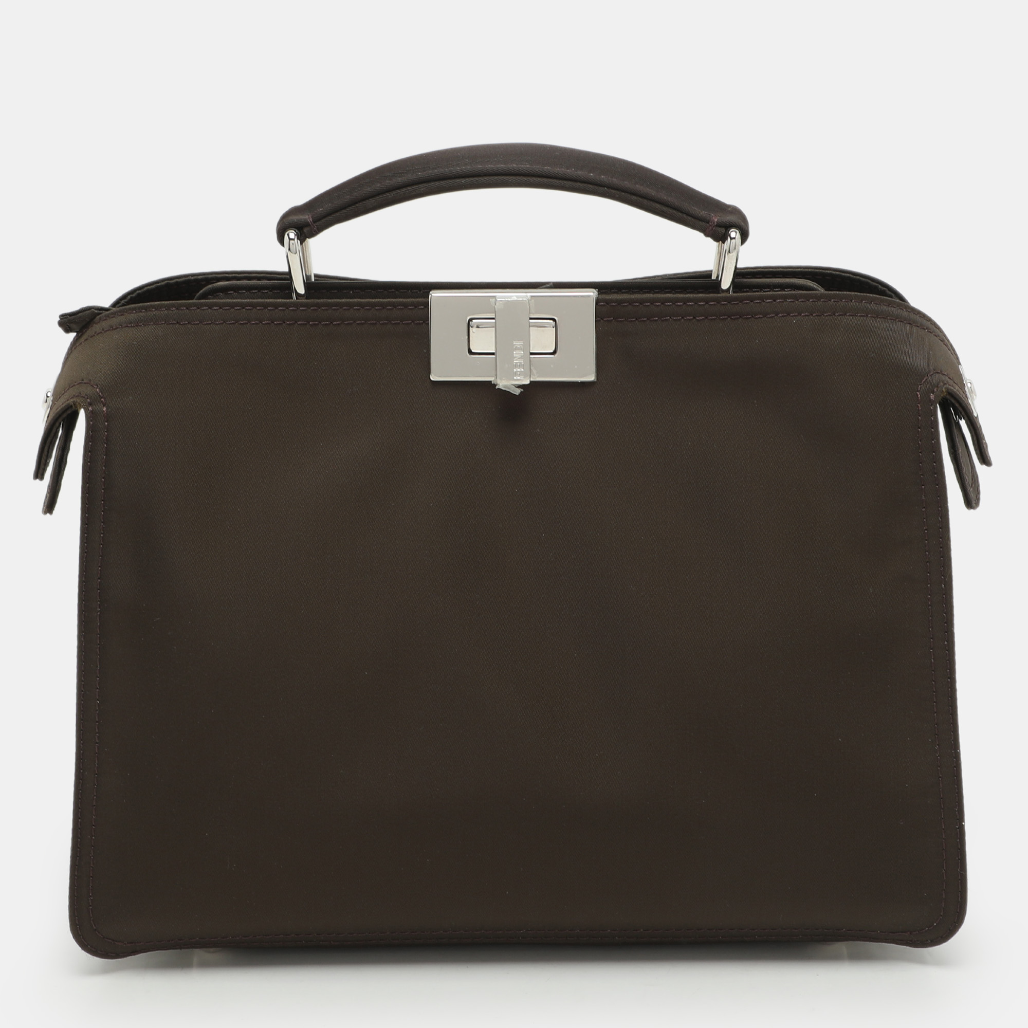 

Fendi Khaki Green Nylon Small Peekaboo ISeeU Bag