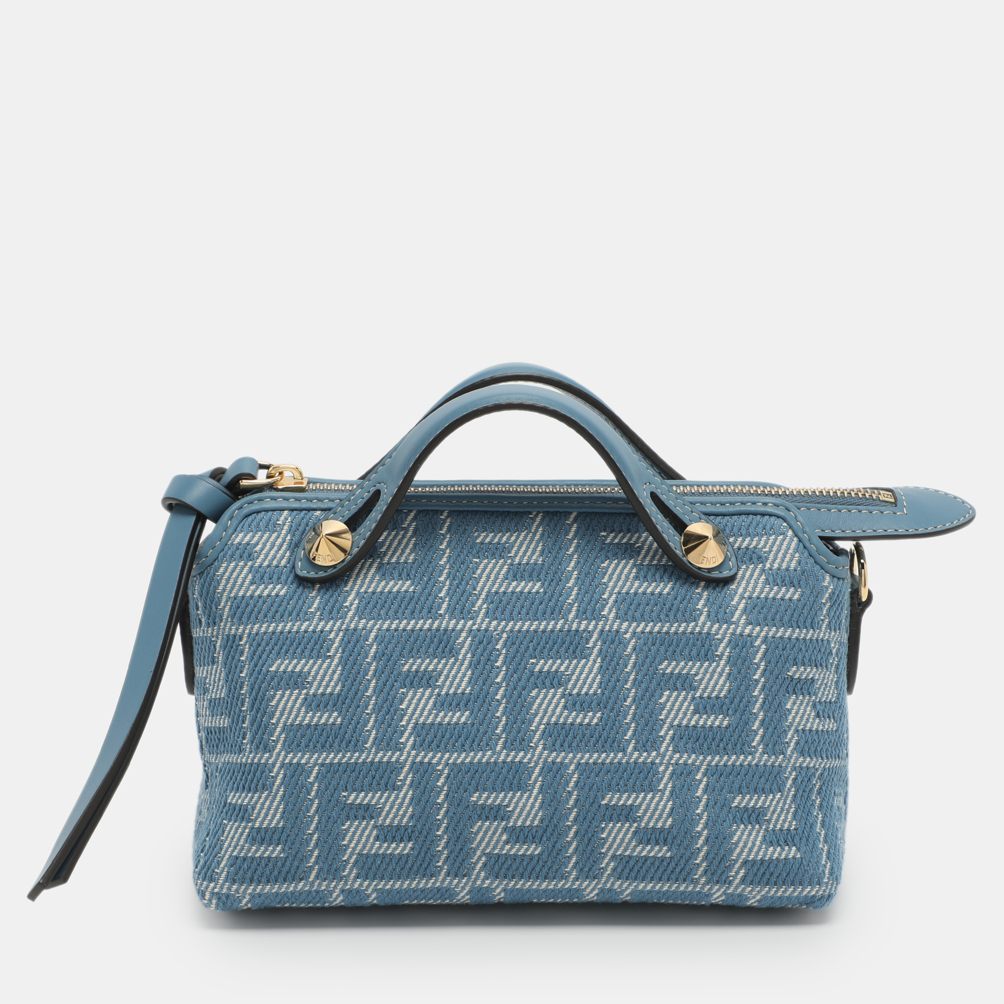 

Fendi By The Way Mini Blue FF Jacquard Crossbody Bag
