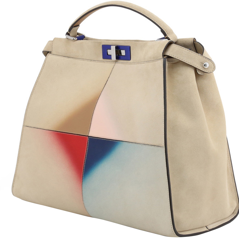 

Fendi Multicolor Suede Large Peekaboo Bag