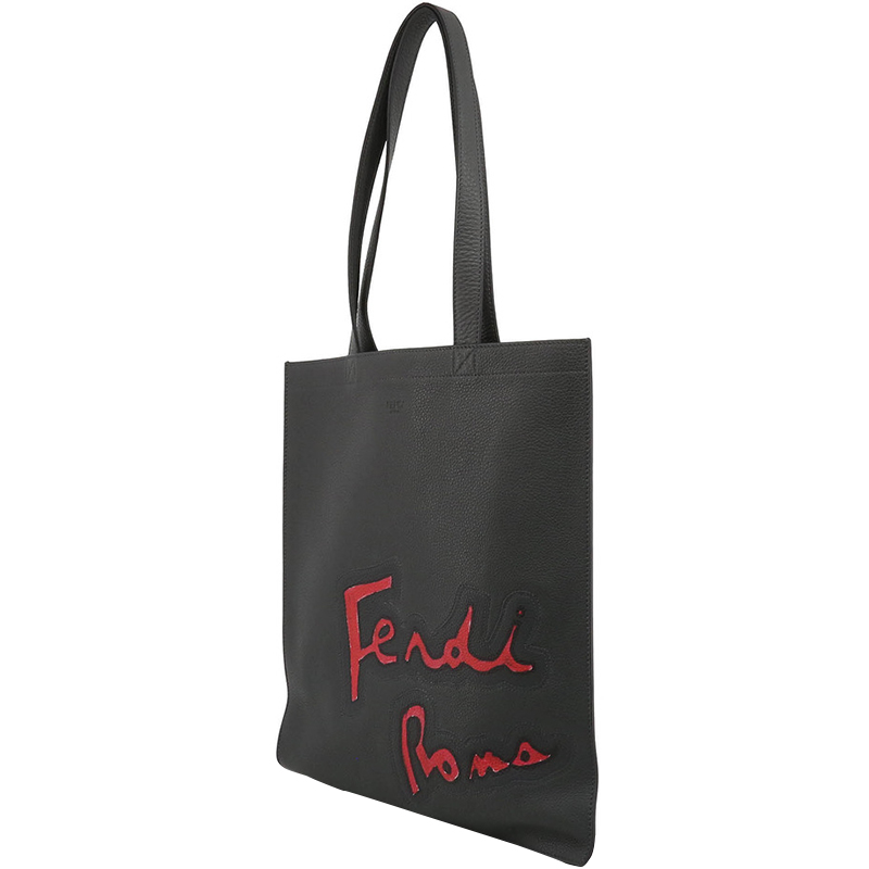 

Fendi Black Leather Shopper Tote