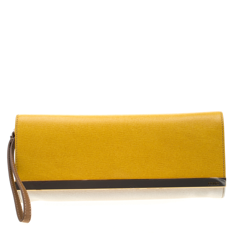 Pre Owned Fendi Multicolor Leather Rush Wrislet Clutch