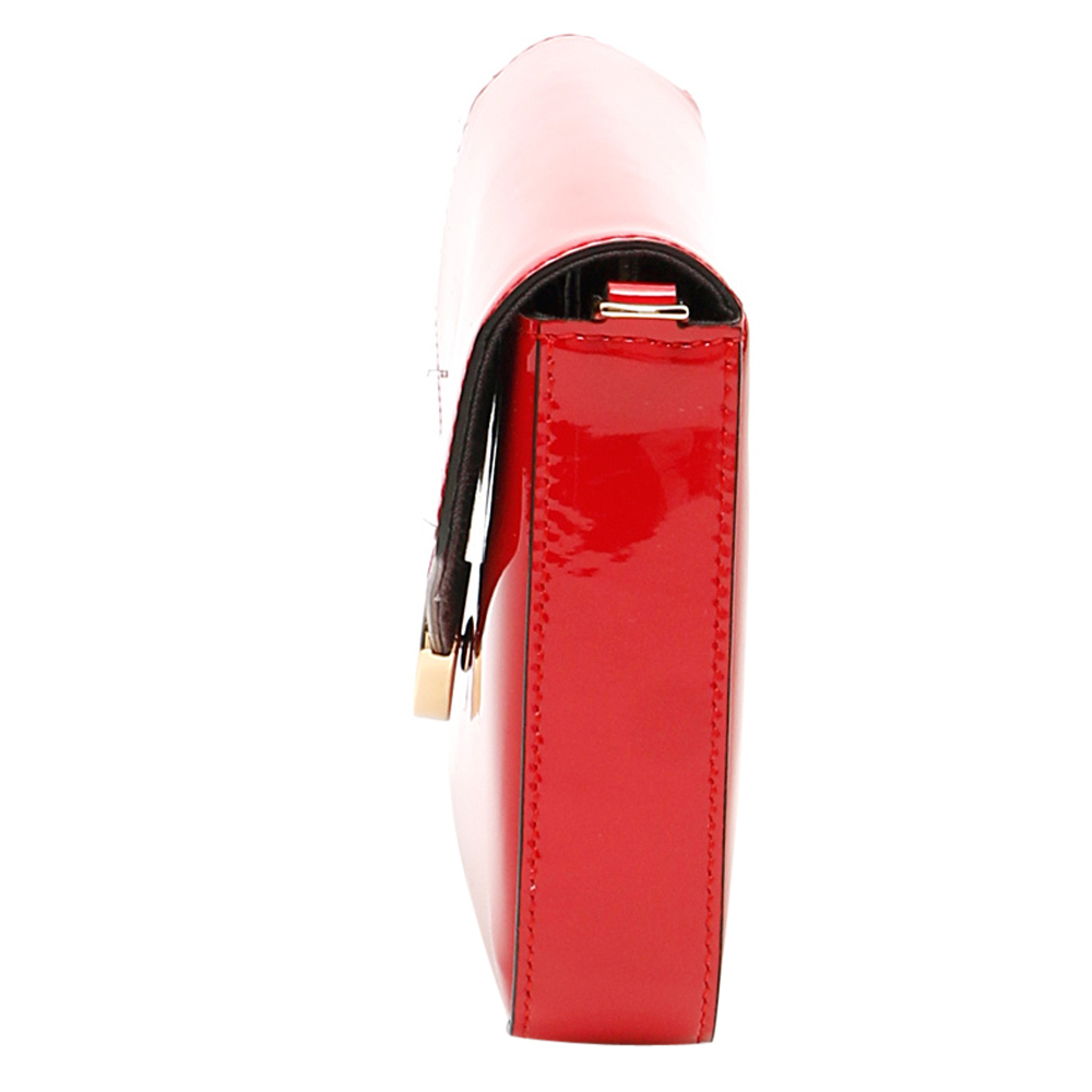 

Fendi Red Patent Leather Logo Buckle Mini Wallet on Chain Bag