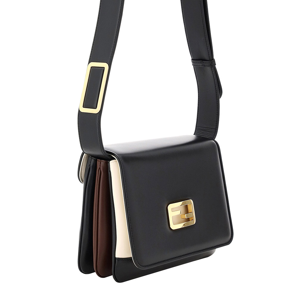 

Fendi Black Leather ID Shoulder Bag