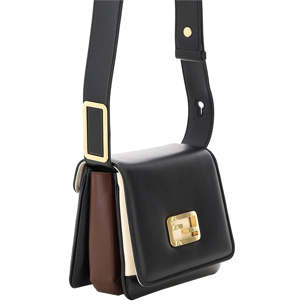 

Fendi Black Leather ID Small Shoulder Bag