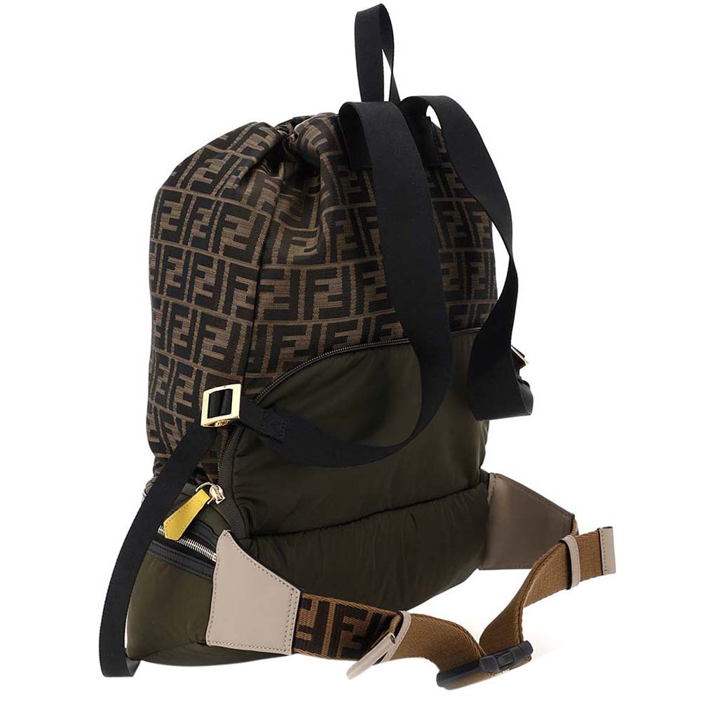 

Fendi Brown Zucca Canvas Drawstring Backpack