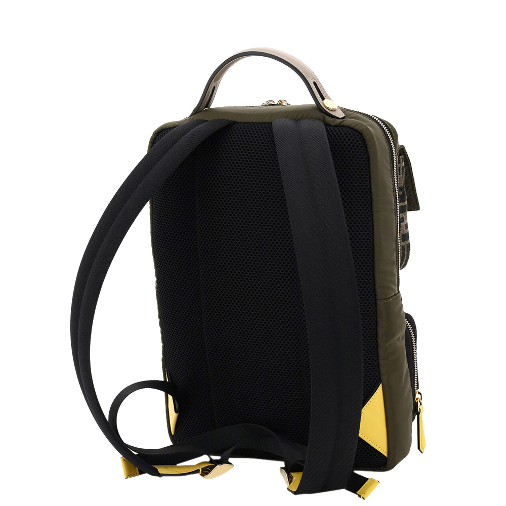 

Fendi Green/Black Nylon FF Motif Backpack