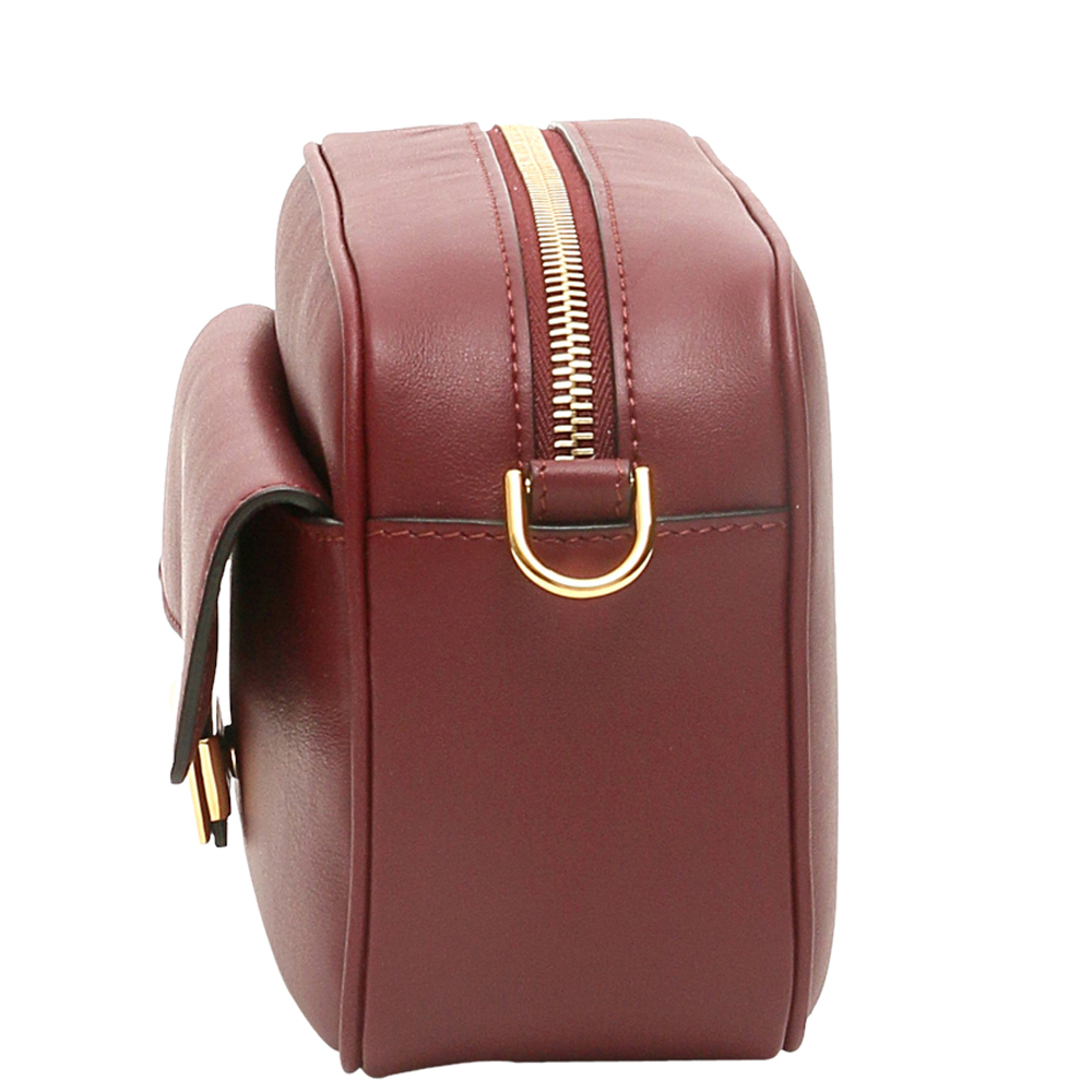 

Fendi Burgundy Leather Baguette Camera Bag