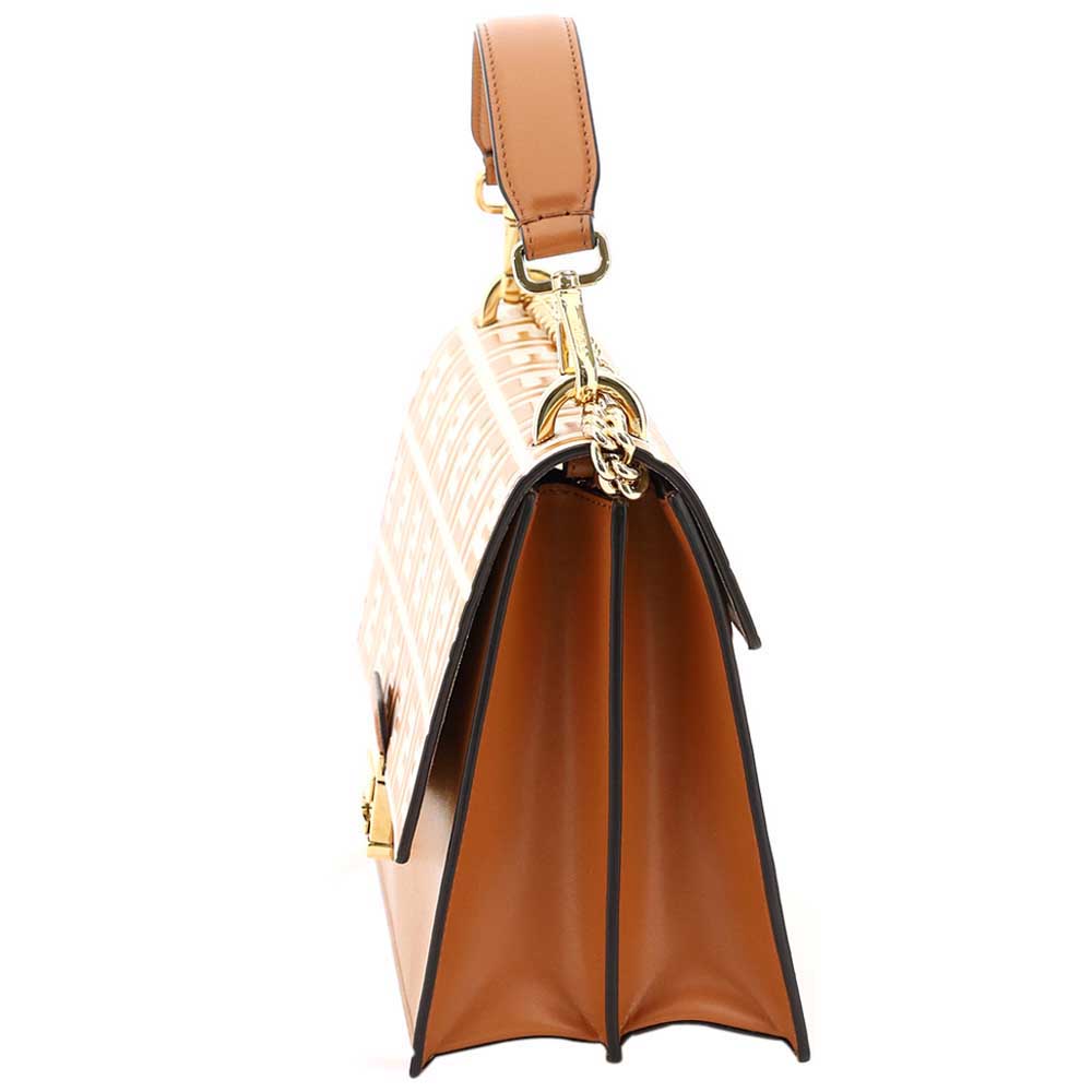 

Fendi Brown/White Leather Kan Bag