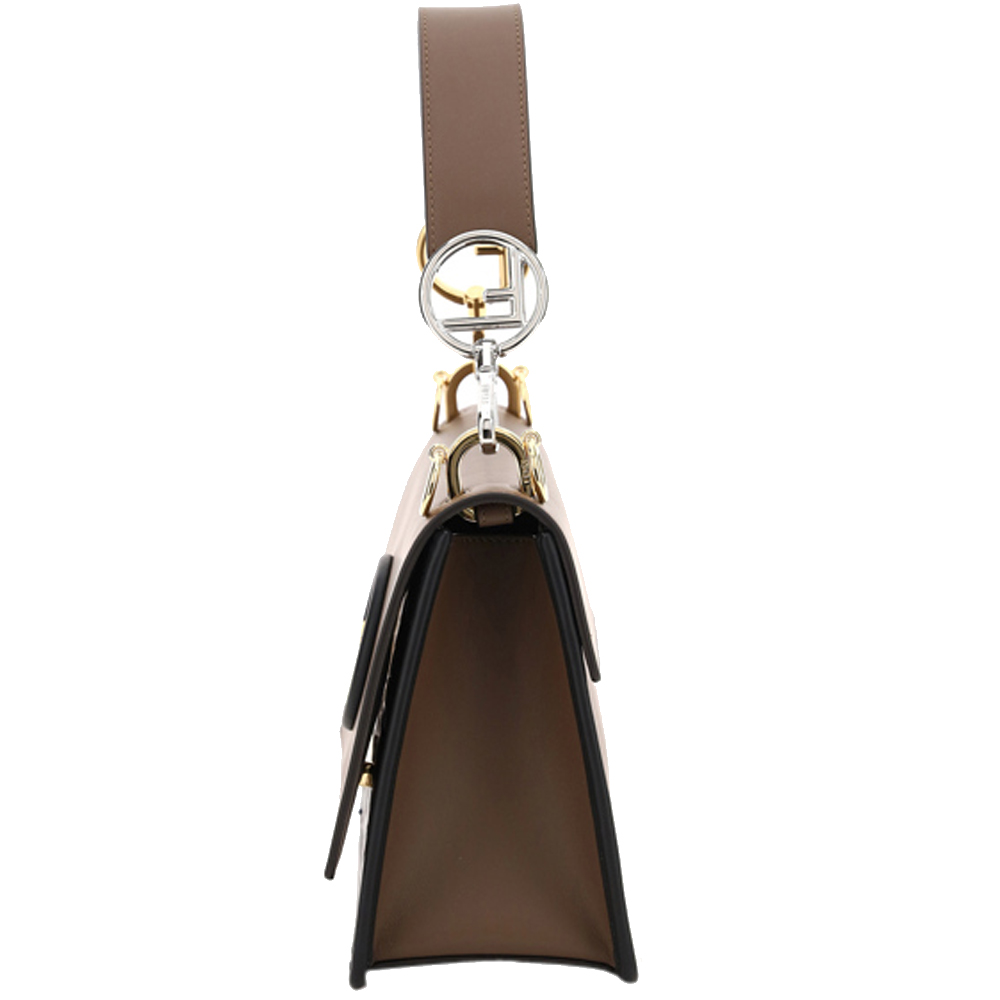 

Fendi Brown Leather Kan I F Bag